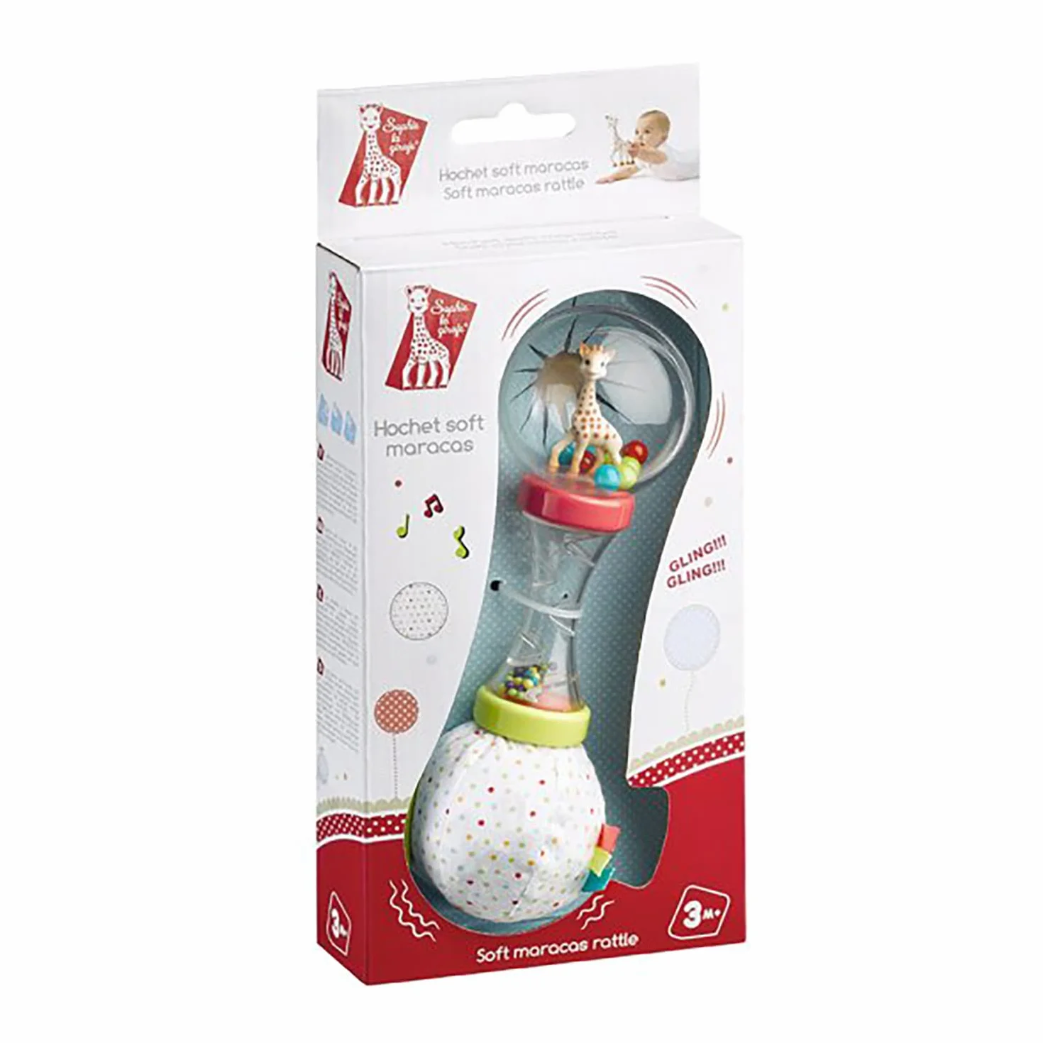 Vulli 200168.0 200168 – grzechotka – Soft Maracas, wielokolorowa