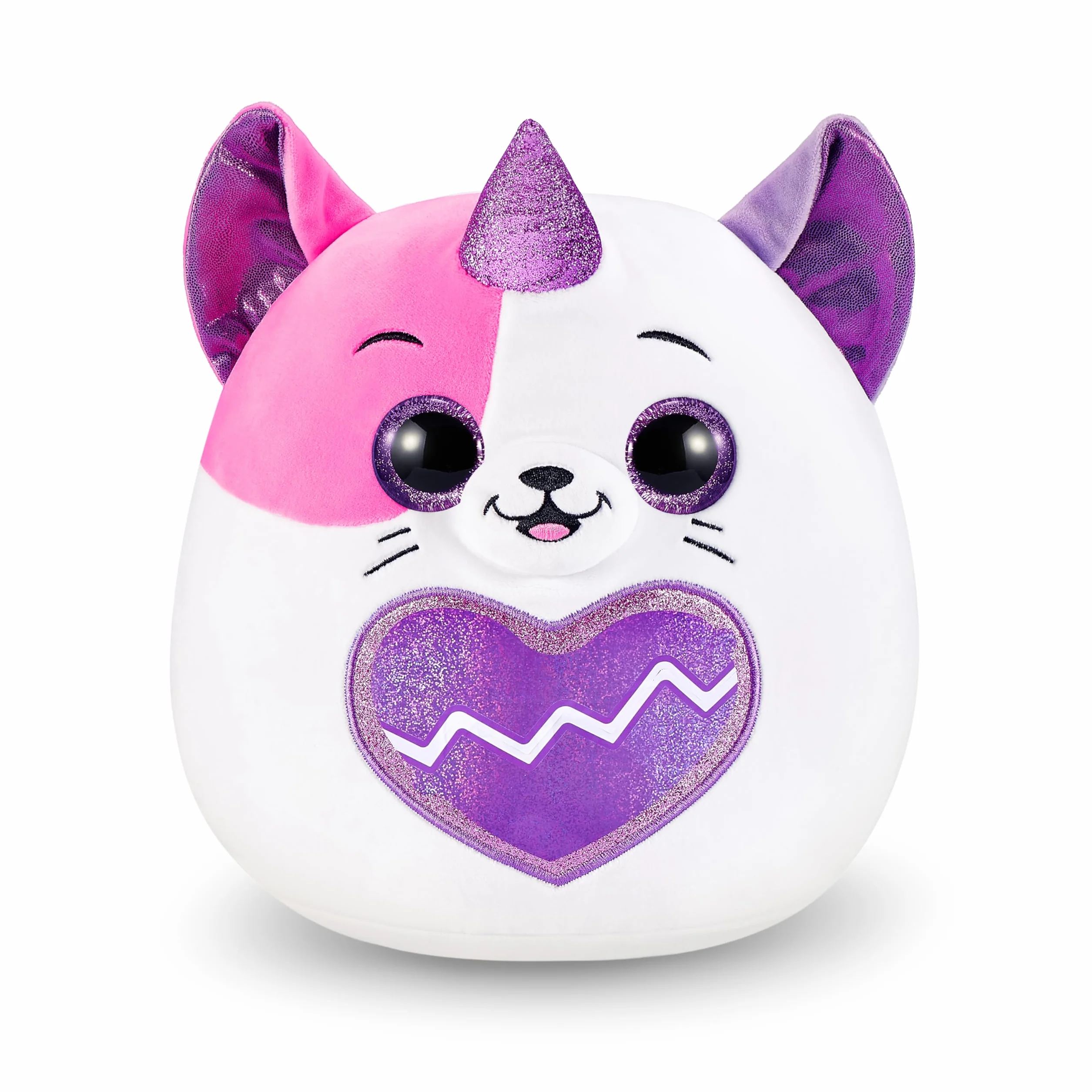Rainbocorns Eggzania Surprise Mania Trixie the Kitten - Kolekcjonerska Pluszowa, Ponad 20 Niespodzianek, 28 cm, Pierścionki, Bransoletki, Naklejki, Akcesoria