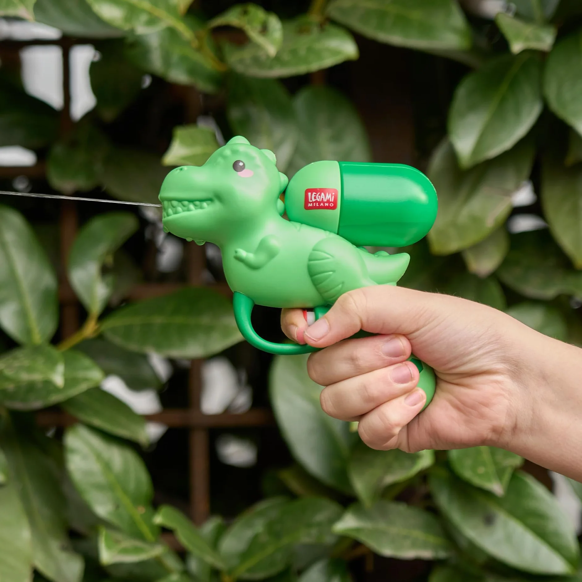 Legami - Mały pistolet na wodę, mini pistolet na wodę, pistolet wodny Dino, strumień 2,5 metra, idealny na chłodną imprezę, pojemność 50 ml, pistolet ogrodowy dla dzieci dorosłych