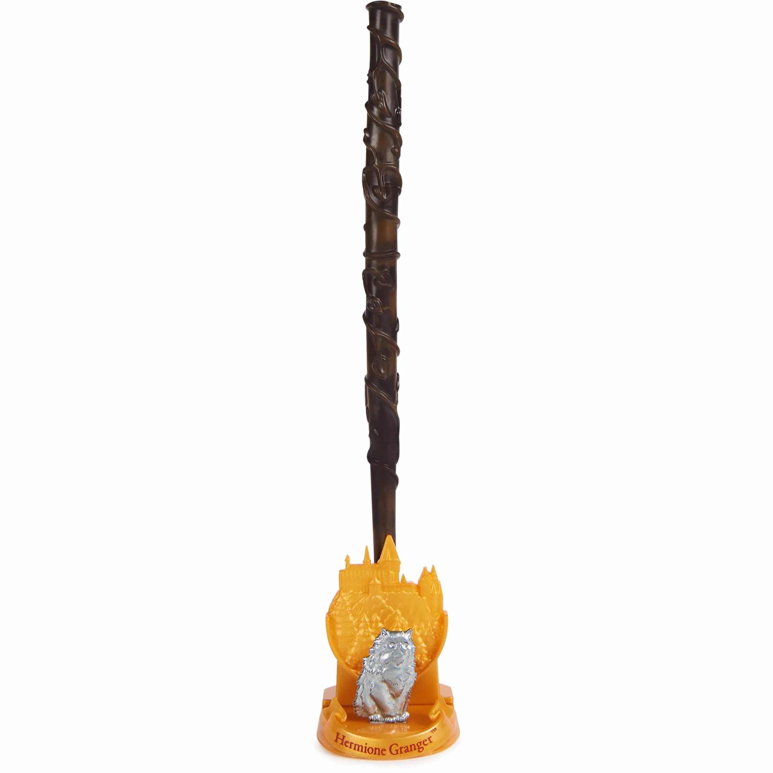 Wizarding World Harry Potter - Autentyczna różdżka Hermiona Granger z tworzywa sztucznego z uchwytem Hogwart, ok. 30,5 cm, zabawka dla dzieci od 14 lat, artykuł dla fanów, złoty