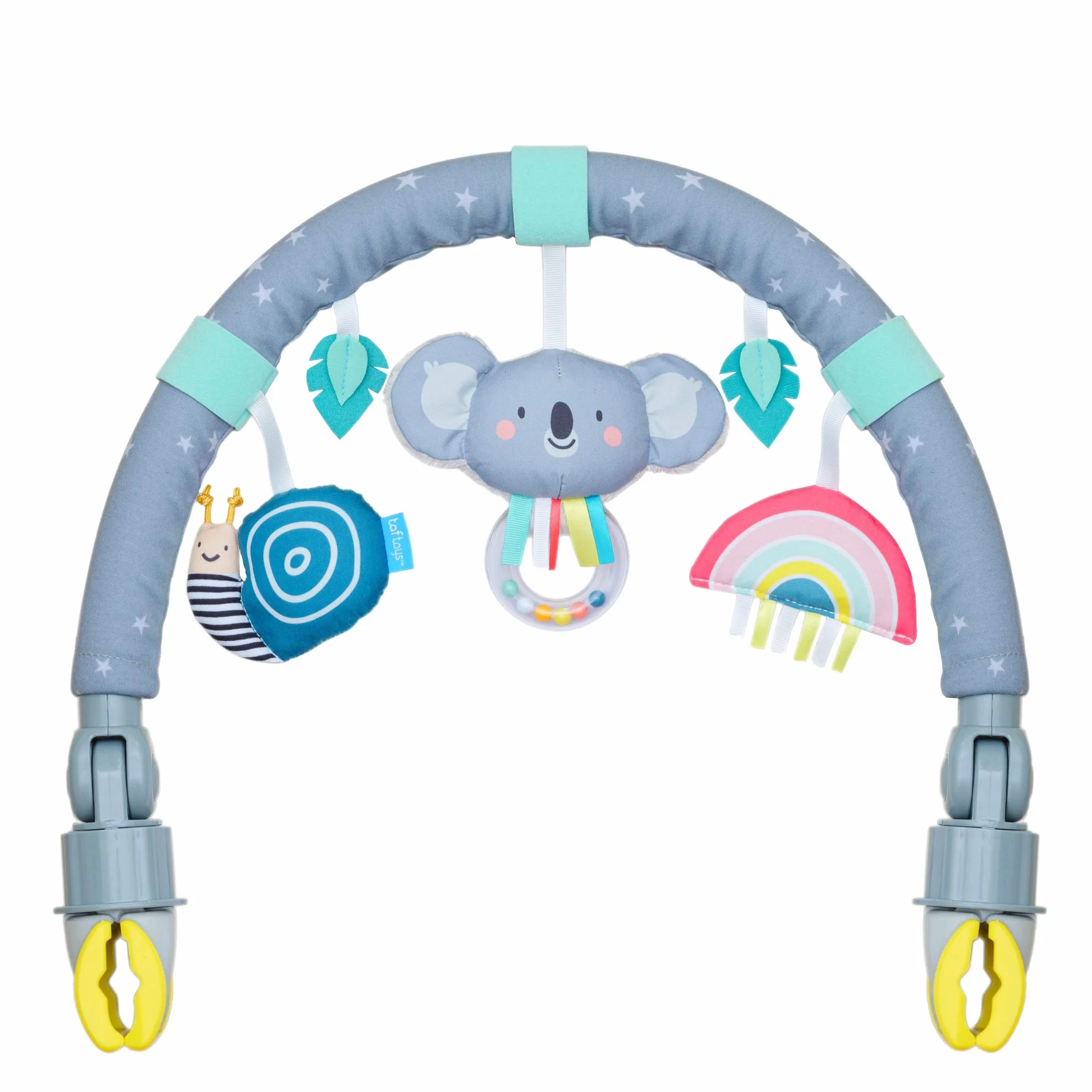 Taf Toys Koala Daydream Pram, Stroller & Car Seat Arch. Ideal for Infants & Toddlers, Activity Arch with Fascinating Toys, Stimulates Baby’s Senses & Motor Skills Development, for Easier Outdoors