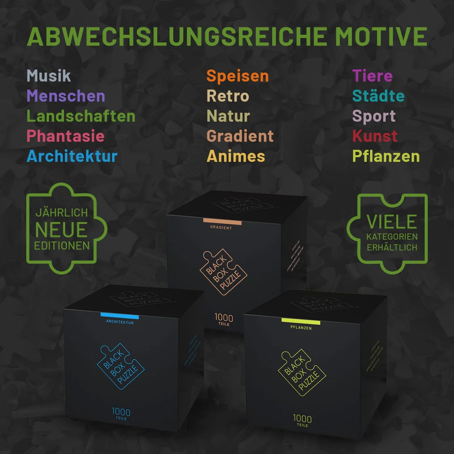 Black Box Puzzle 1000 elementów, czarne pudełko puzzle z motywem niespodzianki bez szablonu, Impossible Puzzle ciężkie dla dorosłych i dzieci od 14 lat, Puzzle Box Krajobraz Edition 2021