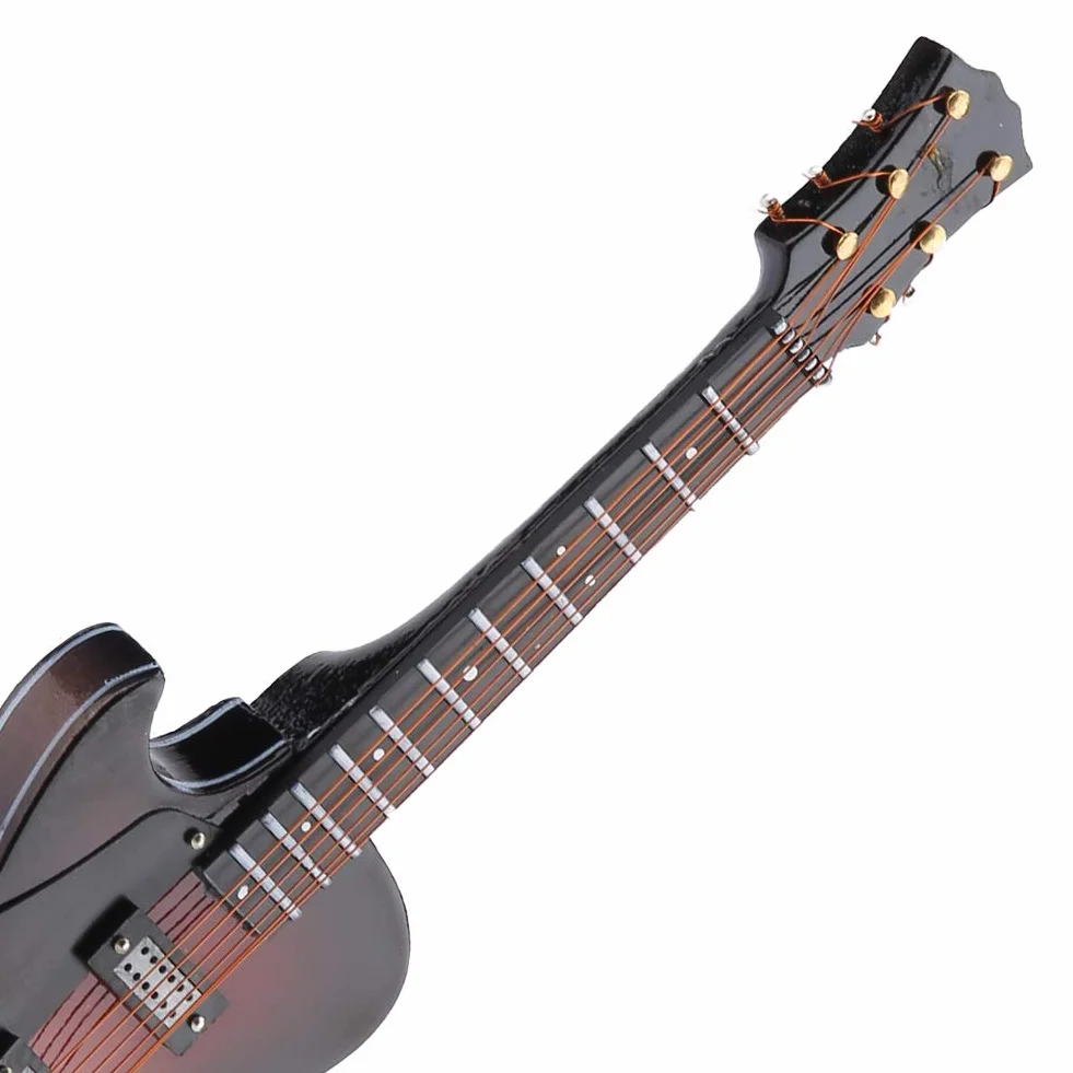 Klasyczny Model Gitary Miniaturowa Replika Mini Gitara Ozdoby Modelu Instrument Muzyczny Kolekcja Decor (Nr 2)
