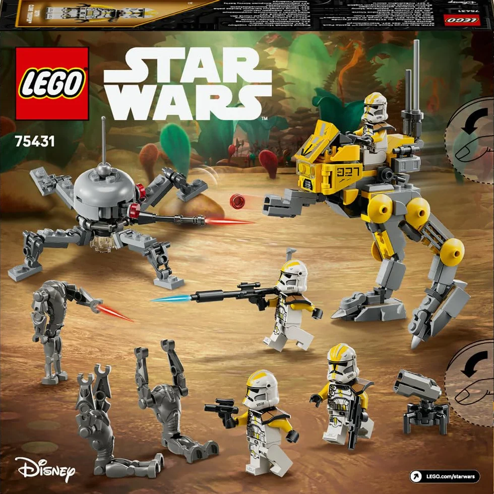 LEGO Star Wars zestaw bitewny — żołnierze-klony z 327. korpusu galaktycznego, zabawka konstrukcyjna dla dziecka, pomysł na prezent dla chłopców, dziewczynek i fanów Gwiezdnych Wojen od 7 lat 75431