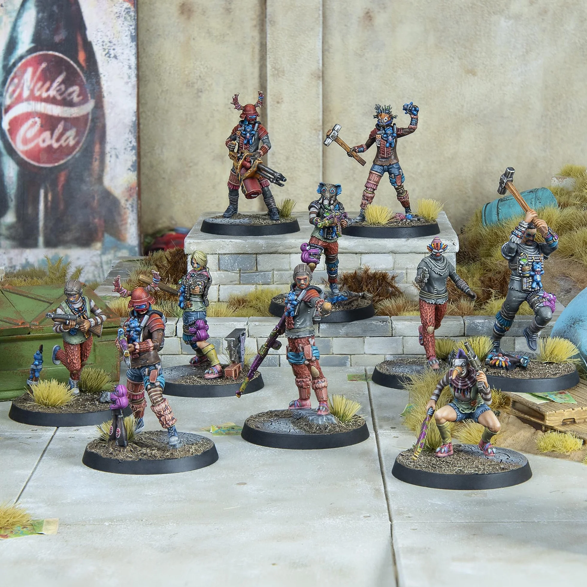 Modiphius Entertainment | Fallout Wasteland Warfare | Raiders: The Pack | Miniatures | Unpainted