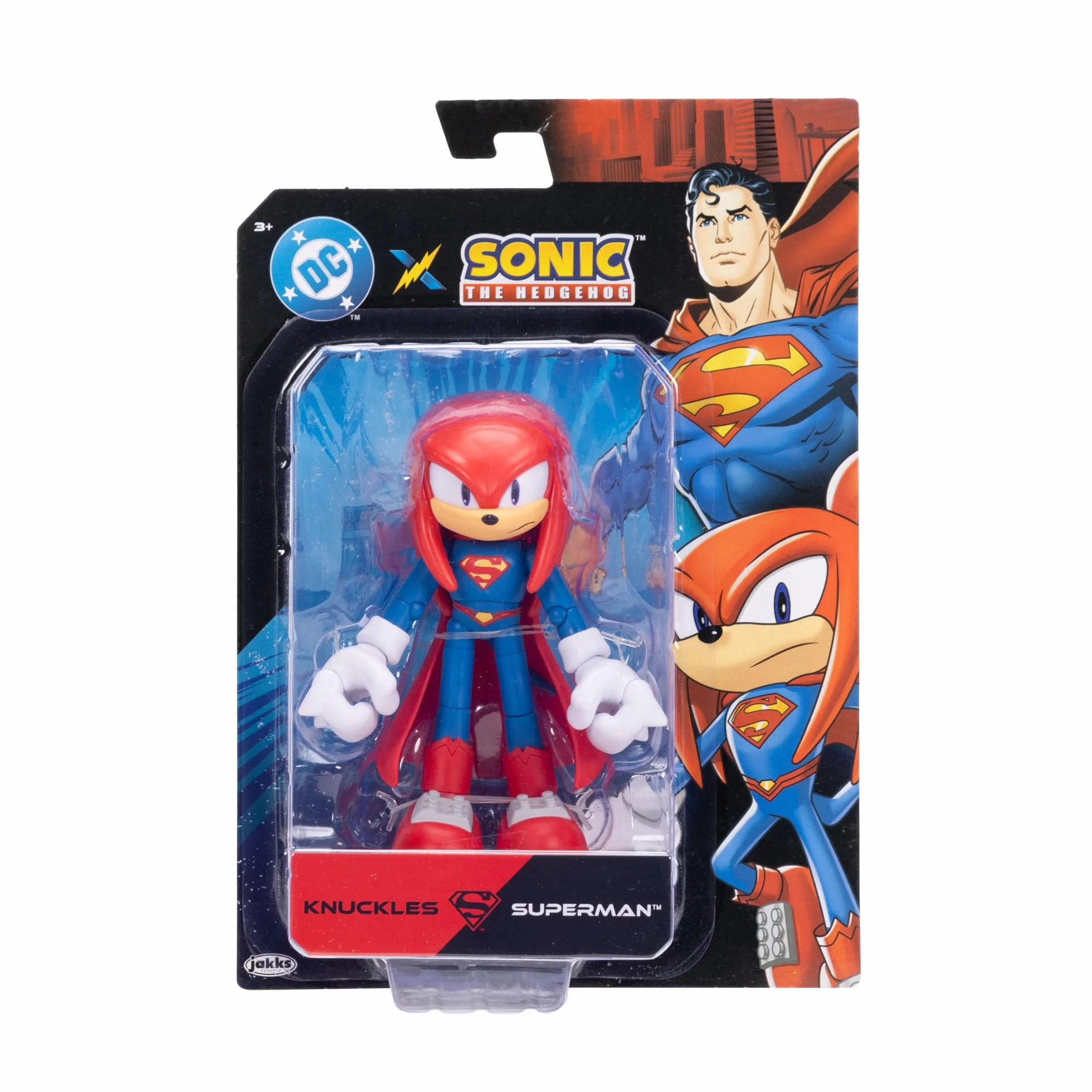 DC x Sonic Knuckles jako Superman, figurka 5" / 13 cm, oficjalna licencja Jakks Pacific, bardzo szczegółowy i szczegółowy design, opakowanie kolekcjonerskie
