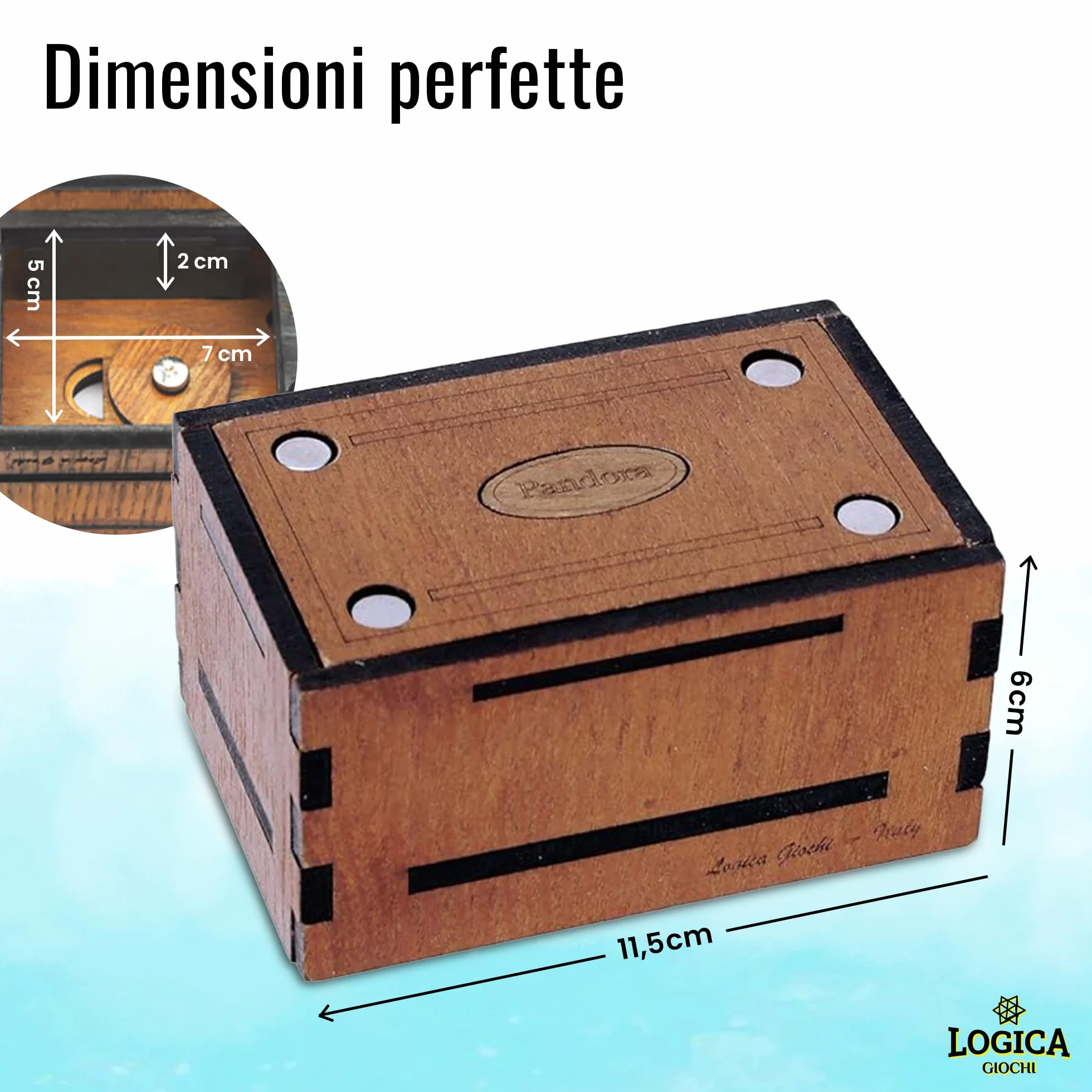 Gry Logica Sztuka. Pandora Box - Secret Box - Drewniane puzzle - Secret Box - Amazing Difficult 5/6 - Kolekcja Leonardo da Vinci