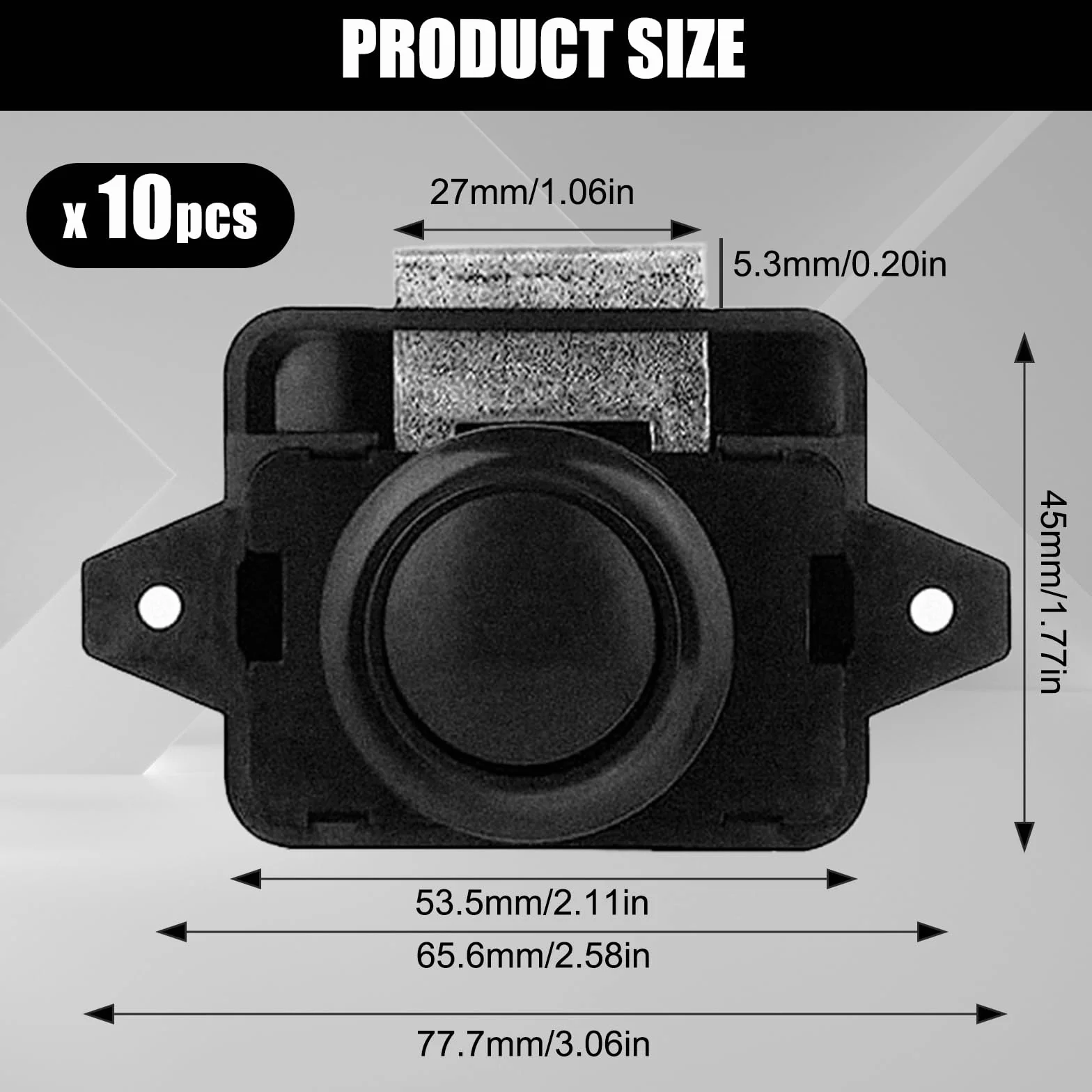 Zamki do przyczepy kempingowej, 10 sztuk, Push Lock, zamek do przyczepy kempingowej, push lock, zamek do drzwi, cabinet, przenośna blokada Push Lock, do kamperów, przyczep kempingowych, vanów, motorów, jachtów, łodzi