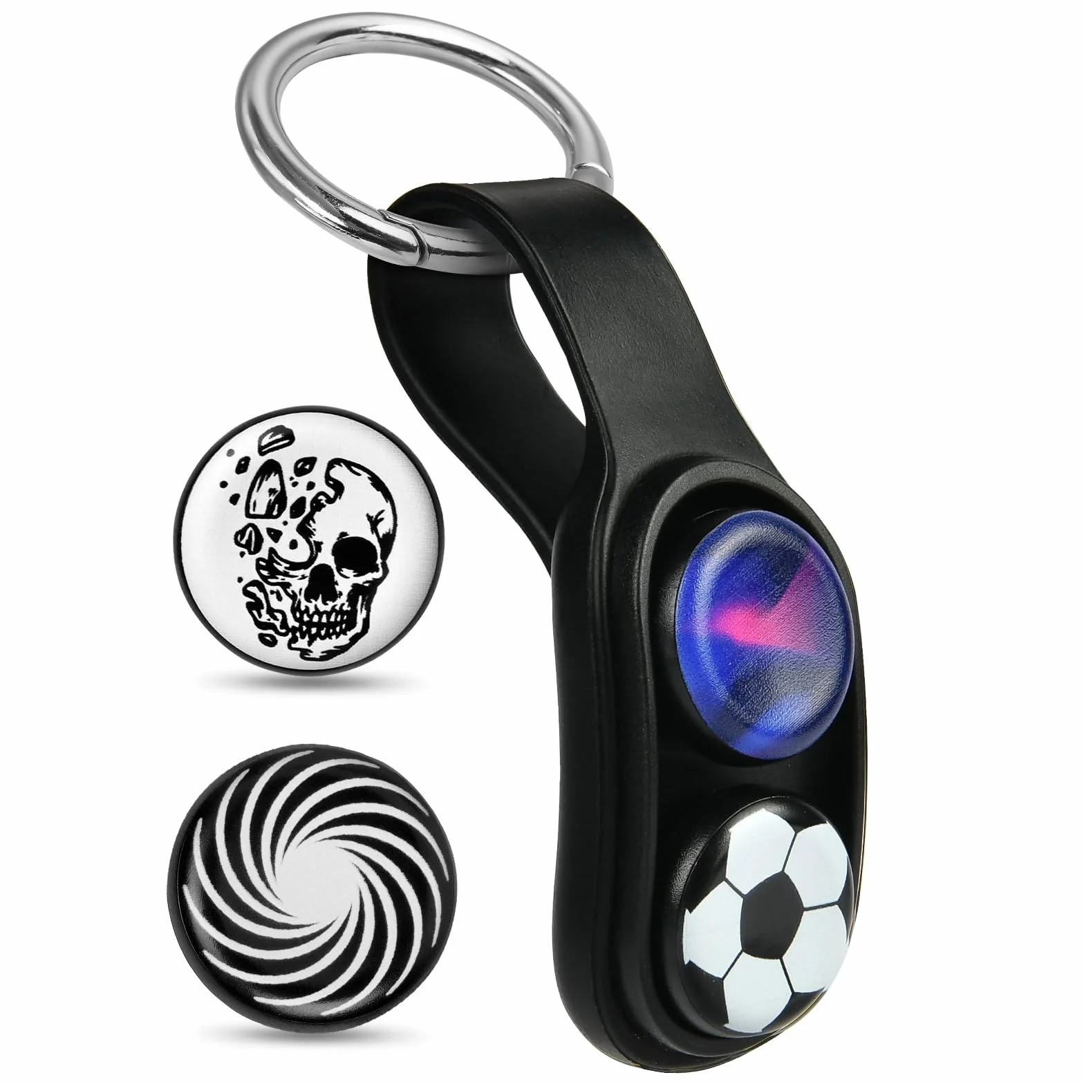 OSDUE Magnetyczna zabawka fidget, magnetyczna zabawka pop-up, dla dzieci i dorosłych, zabawka do budowania strachu, zabawka fidget, prezent dla dzieci i dorosłych (czarna B)