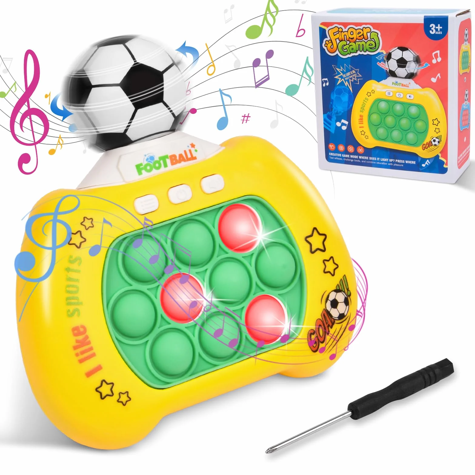 Ainiv Pop it Fidget Ball Toys, zabawka z muzyką, maszyna do gier, kontroler bąbelków, sensoryczna zabawka sensoryczna do wczesnego rozwoju i treningu koncentracji
