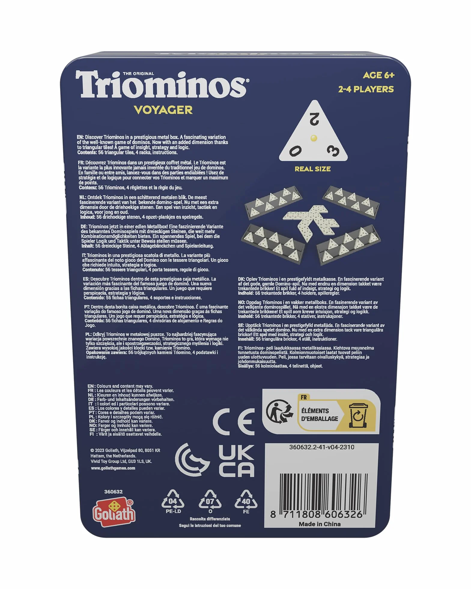 Goliath 60632 Triominos Tour Edition Gra Rodzinna