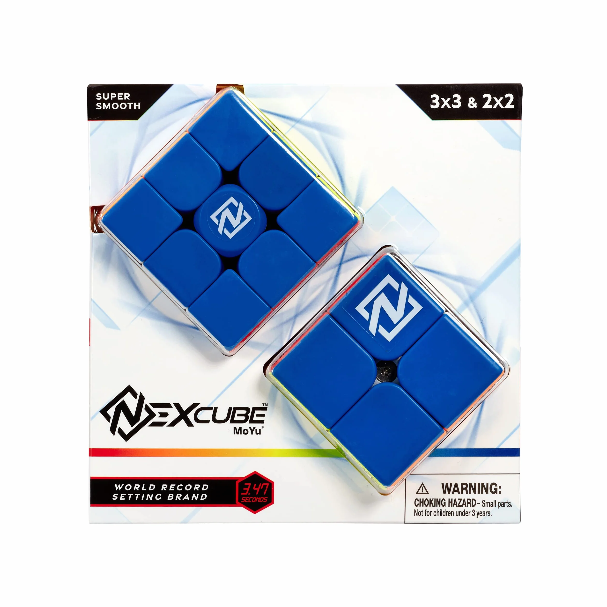 Nexcube 3 x 3 + 2 x 2 – rekord świata kostka prędkości! Super gładka kostka prędkości 3 x 3 | zawiera kostkę treningową 2 x 2 | łamigłówki dla dorosłych i dzieci | od 8 lat