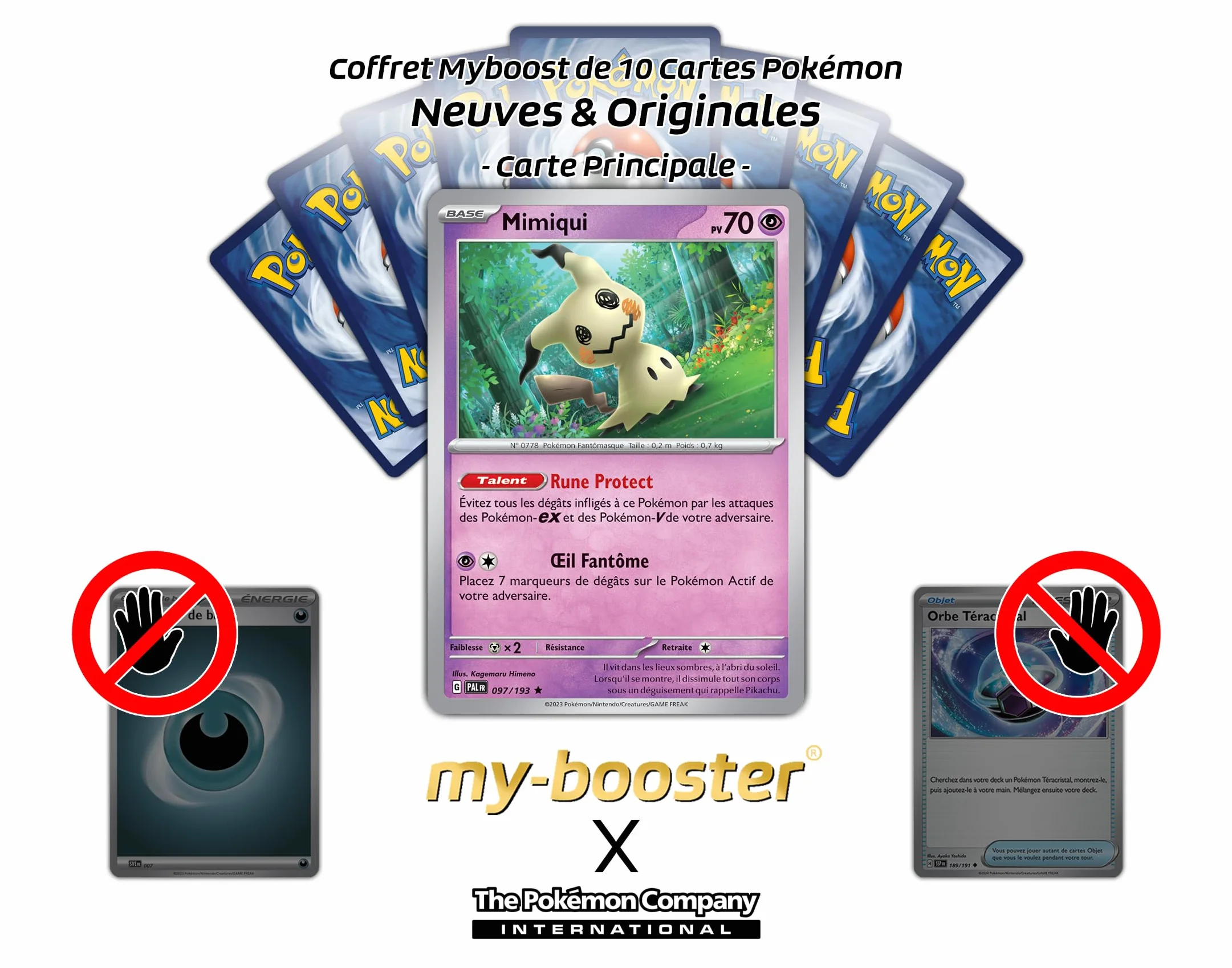 Mimiqui (Mimikyu) 097/193 Holo or Reverse (random) - Myboost X Écarlate et Violet 02 Évolutions à Paldea - Box z 10 francuskich kartami Pokémon