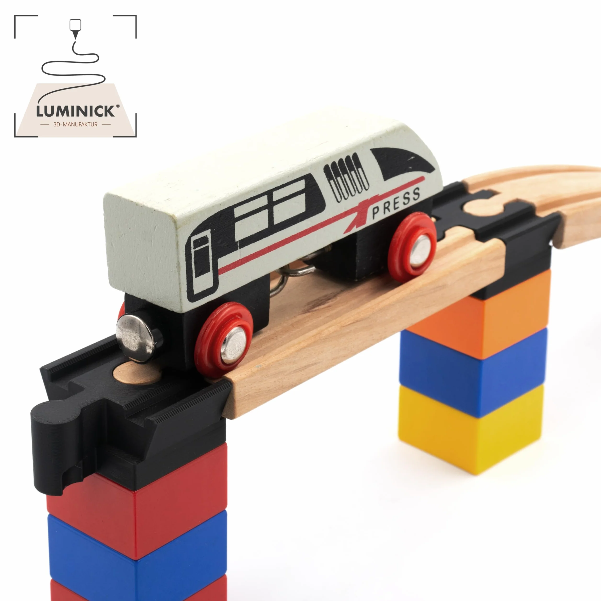Brio Duplo złącza, kompatybilny adapter, łączy oba systemy razem, złącze szynowe, złącze track, uniwersalne dopasowanie (10 sztuk)