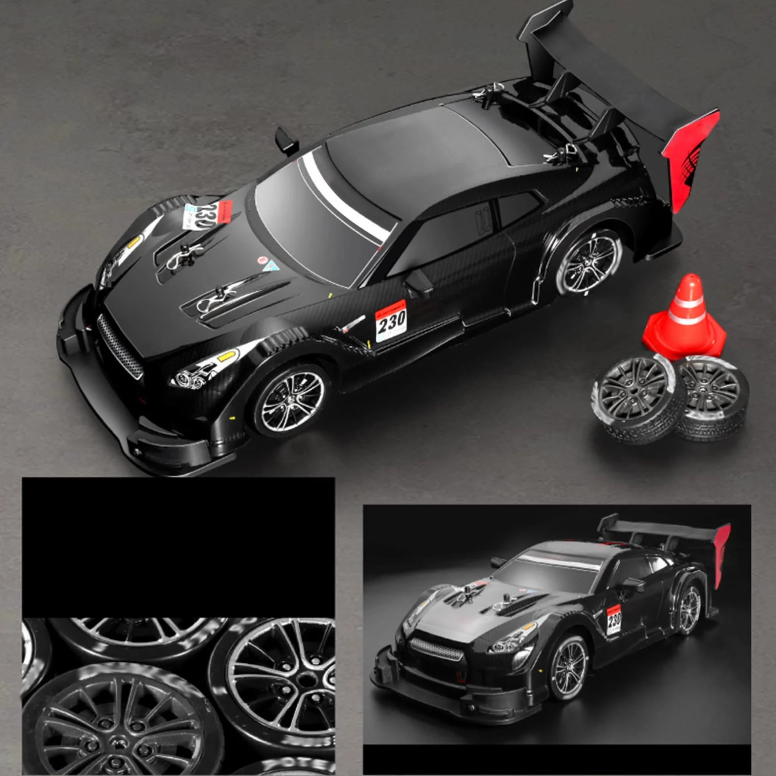 Goolsky Zdalnie sterowany samochód, RC Drift Car 1/16 RC Car 2,4 GHz 4WD 40 km/h RC Race Car High Speed prezent dla dzieci RTR