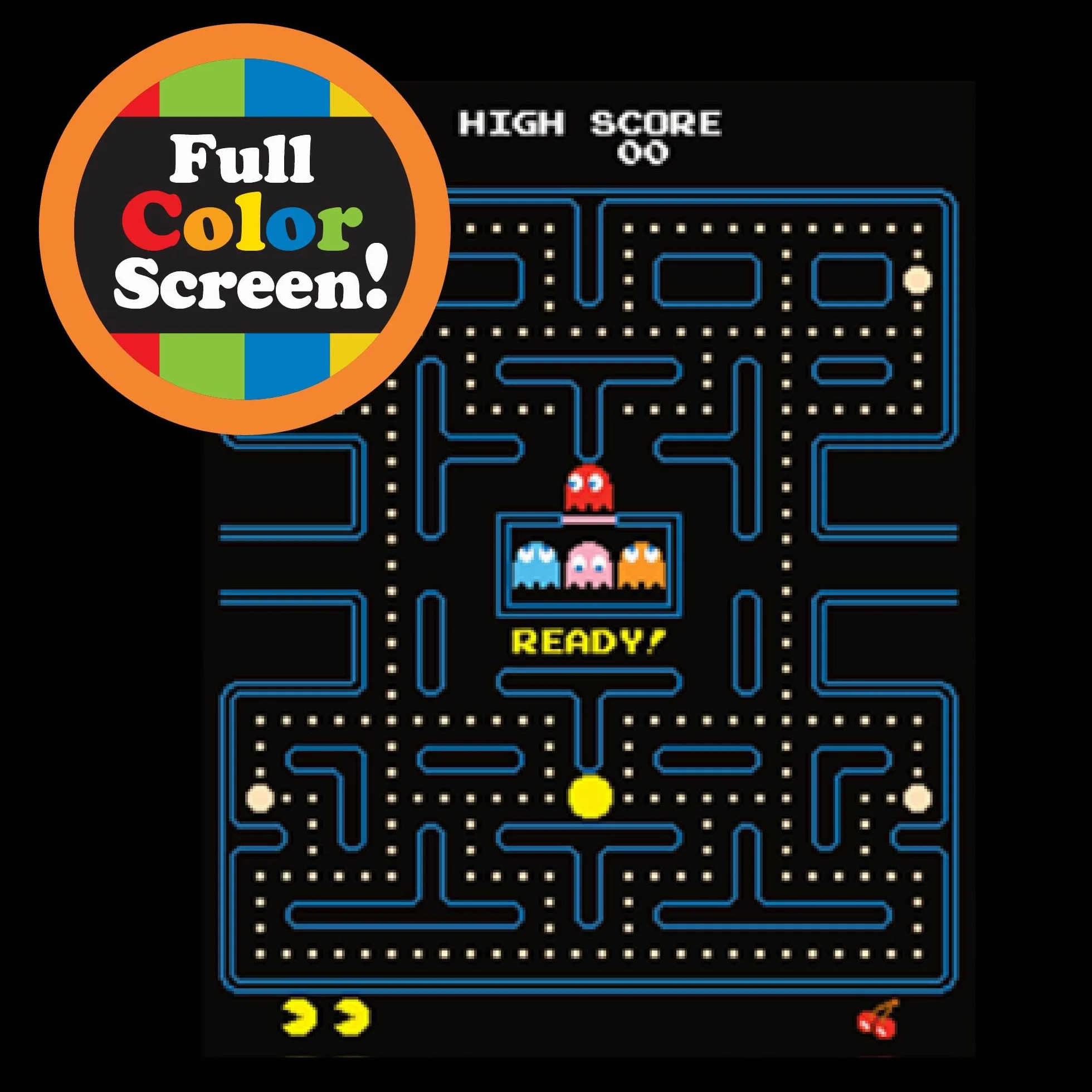 Arcade Classics Pac-Man - Mini gra zręcznościowa retro, 4-kolorowy ekran, idealny prezent dla dzieci w wieku 8-98 lat