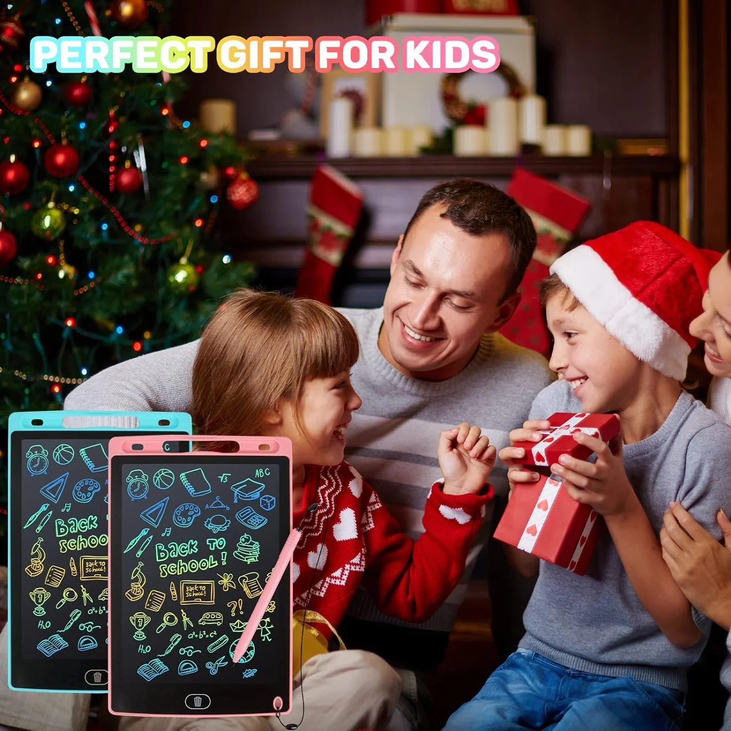 2 sztuki LCD tablica do pisania tablica kreślarska ekran 8,5 cala, przyjazna dla środowiska, jasna, kolorowa podkładka do pisania, zabawka edukacyjna, prezent dla dzieci w wieku 3-10 lat