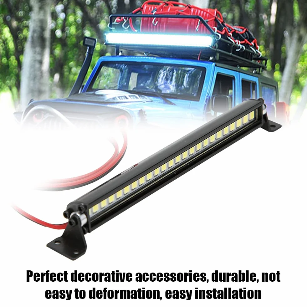 Listwa świetlna Rc Rc światła Samochodowe Metal + Plastik Czarny 24 Oświetlenie Dachowe Led Bar Lampa Dachowa Dekoracja Akcesoria Rc Pasujące do Samochodu Scx10 1 10 4Wd