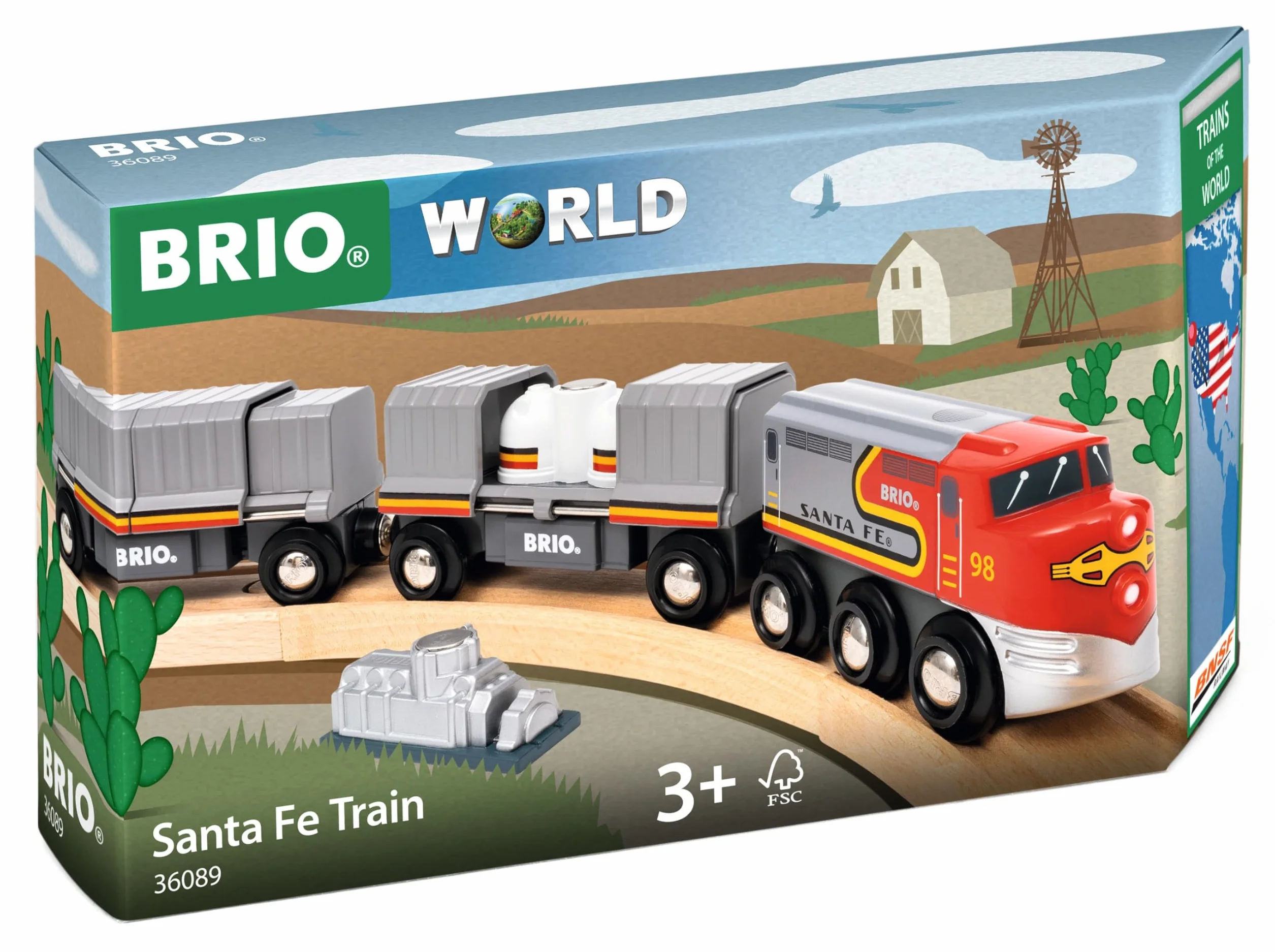 BRIO World - Trains of the World Santa Fe Zug