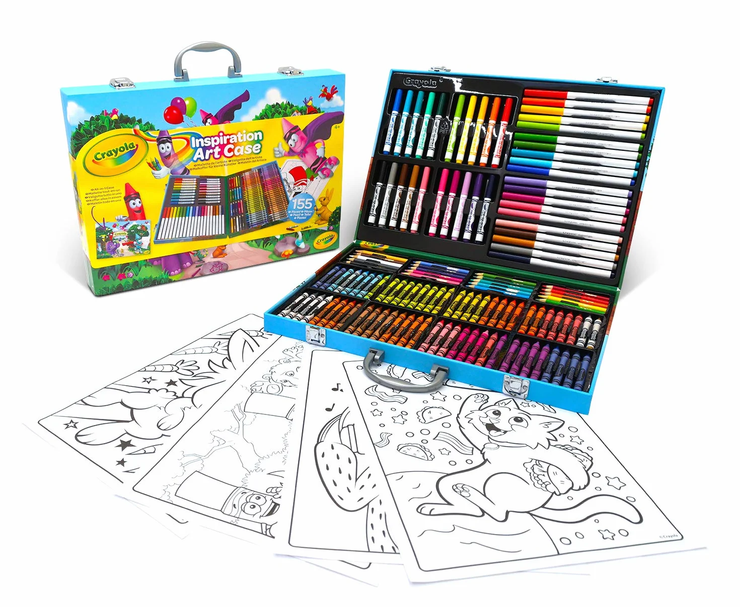 CRAYOLA - Teczka Artystyczna, 155 sztuk, prezent dla dzieci, zajęcia kreatywne, wiek 4+