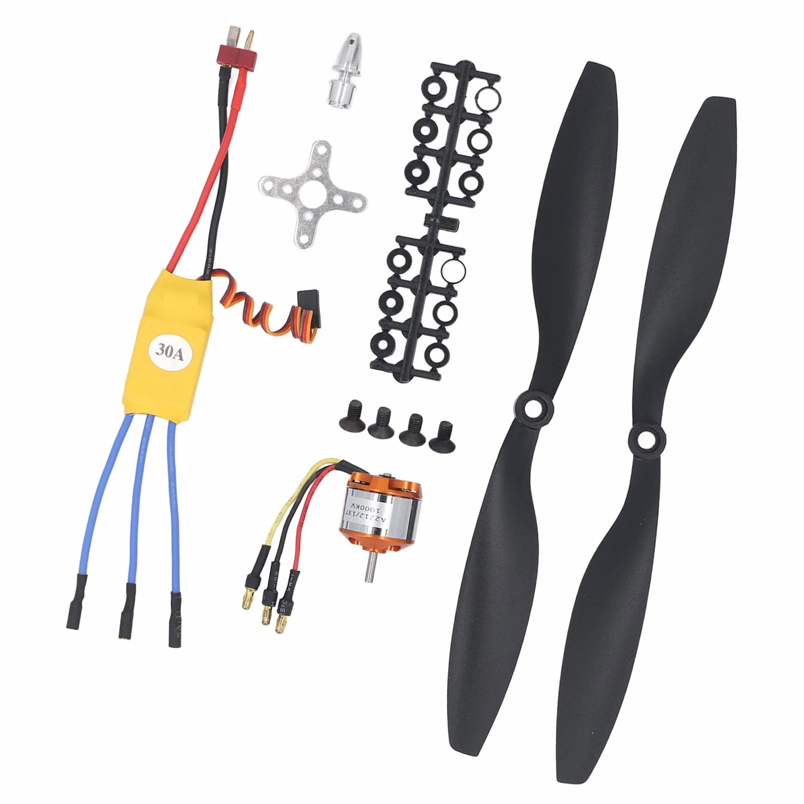 Ausla Bezszczotkowy Silnik RC 1000KV z 30A ESC, A2212 13T, Zestaw do Samolotu 550 RC
