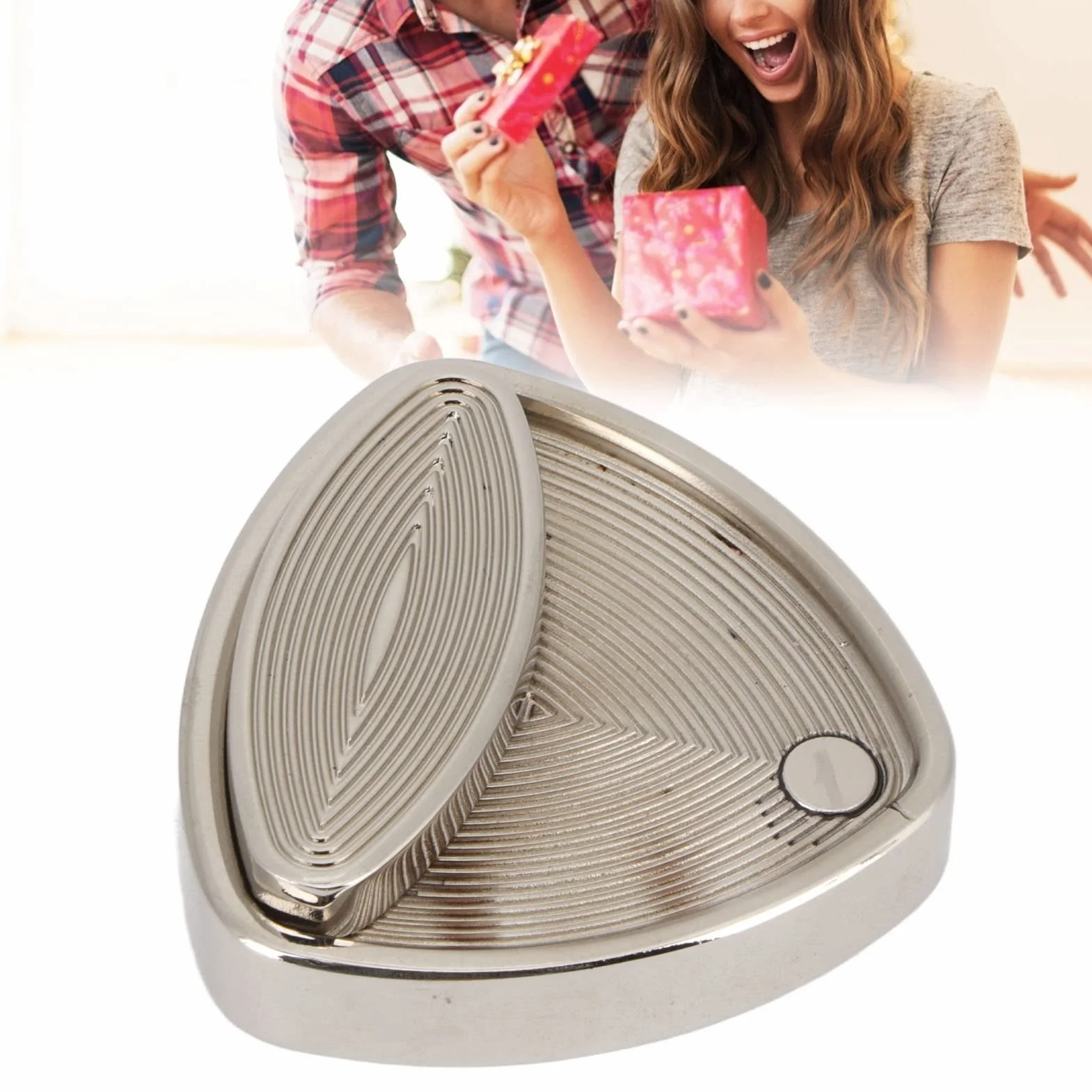 Triangle Rotation Fidget Slider ADHD Push Slider Dorosły Biuro Metalowe Autyzm Lęk Stres Relief Suwak Zabawka Sensoryczna Zabawa Zabawki na Biurko Mężczyźni Prezenty Urodzinowe