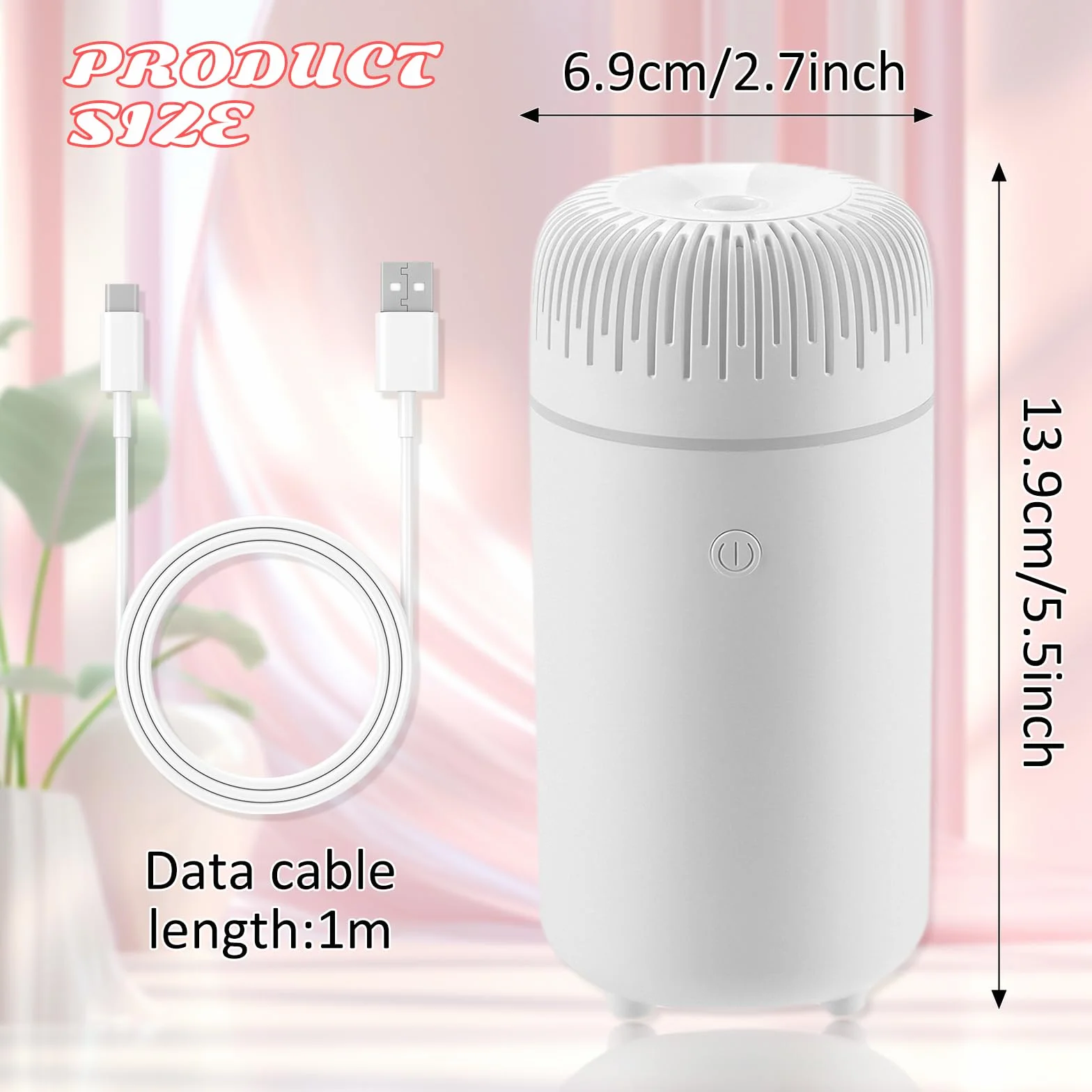 Nawilżacz samochodowy, dyfuzor do aromaterapii, 100 ml, mini nawilżacz mgły samochodowej, z 7 kolorowymi światłami, dyfuzor olejków eterycznych, odświeżacze powietrza do samochodu, biura, domu,