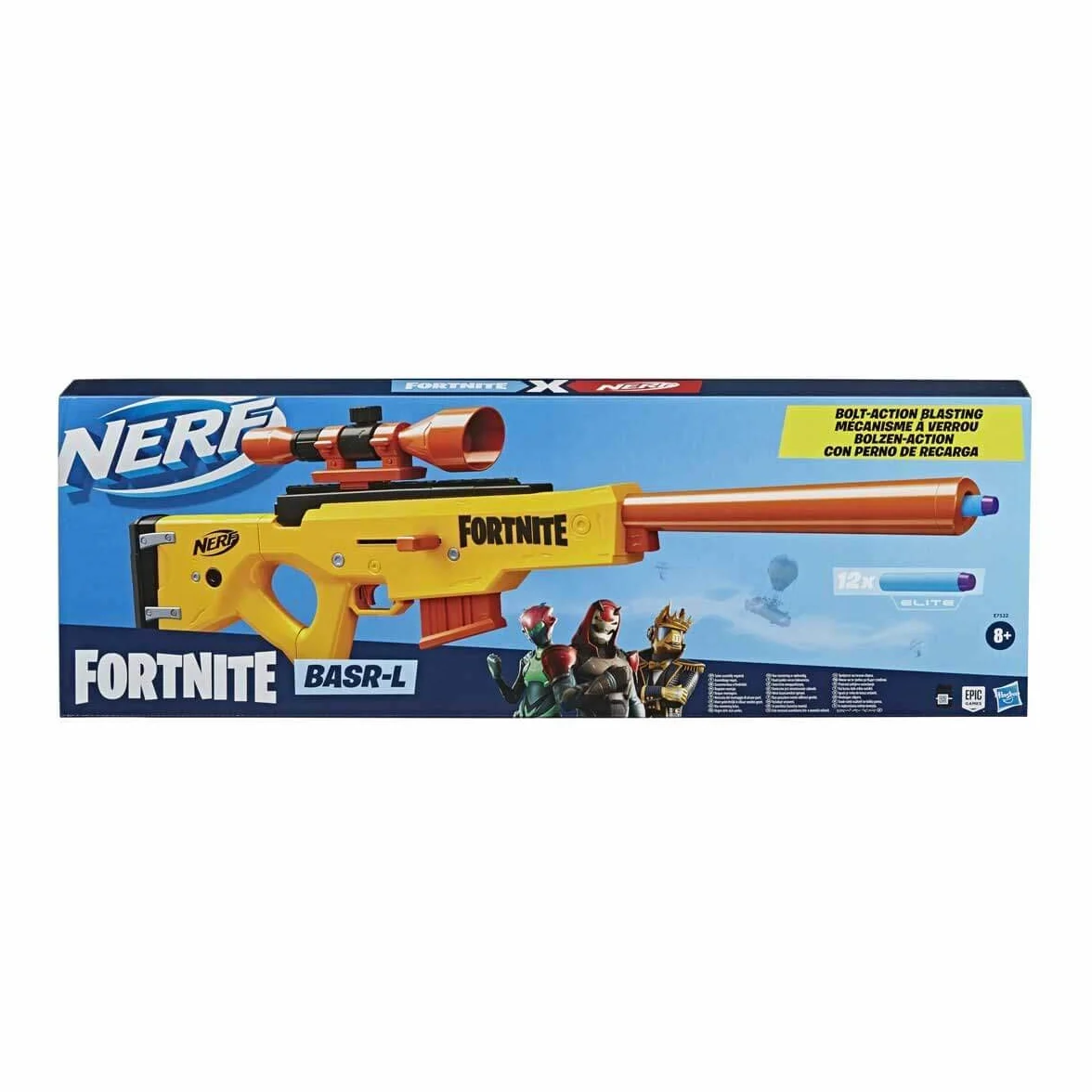 Hasbro Fortnite Basr-L Wyrzutnia Strzałek, Żółty/Pomarańczowy, Od 8 lat