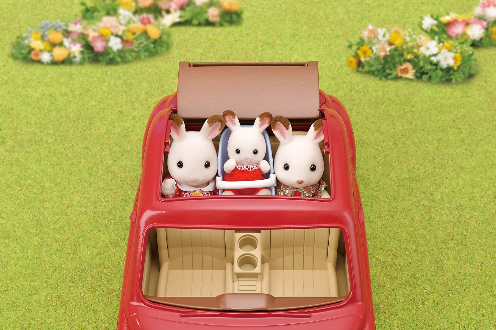 Sylvanian Families Rodzinny Sedan Samochód dla Lalek, Wielokolorowy, ‎12 x 25 x 10 cm; 345 g