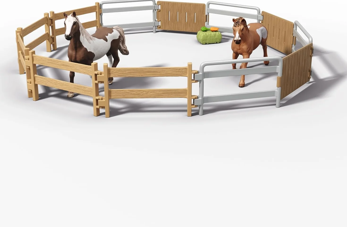 schleich HORSE CLUB | Ciężarówka Lakeside z przyczepą 42705 | Zestaw z ciężarówką, przyczepą dla koni, boksami, Hannah, 2 końmi, psem i akcesoriami | Zabawka dla dzieci od 5 lat | 119-częściowy zestaw