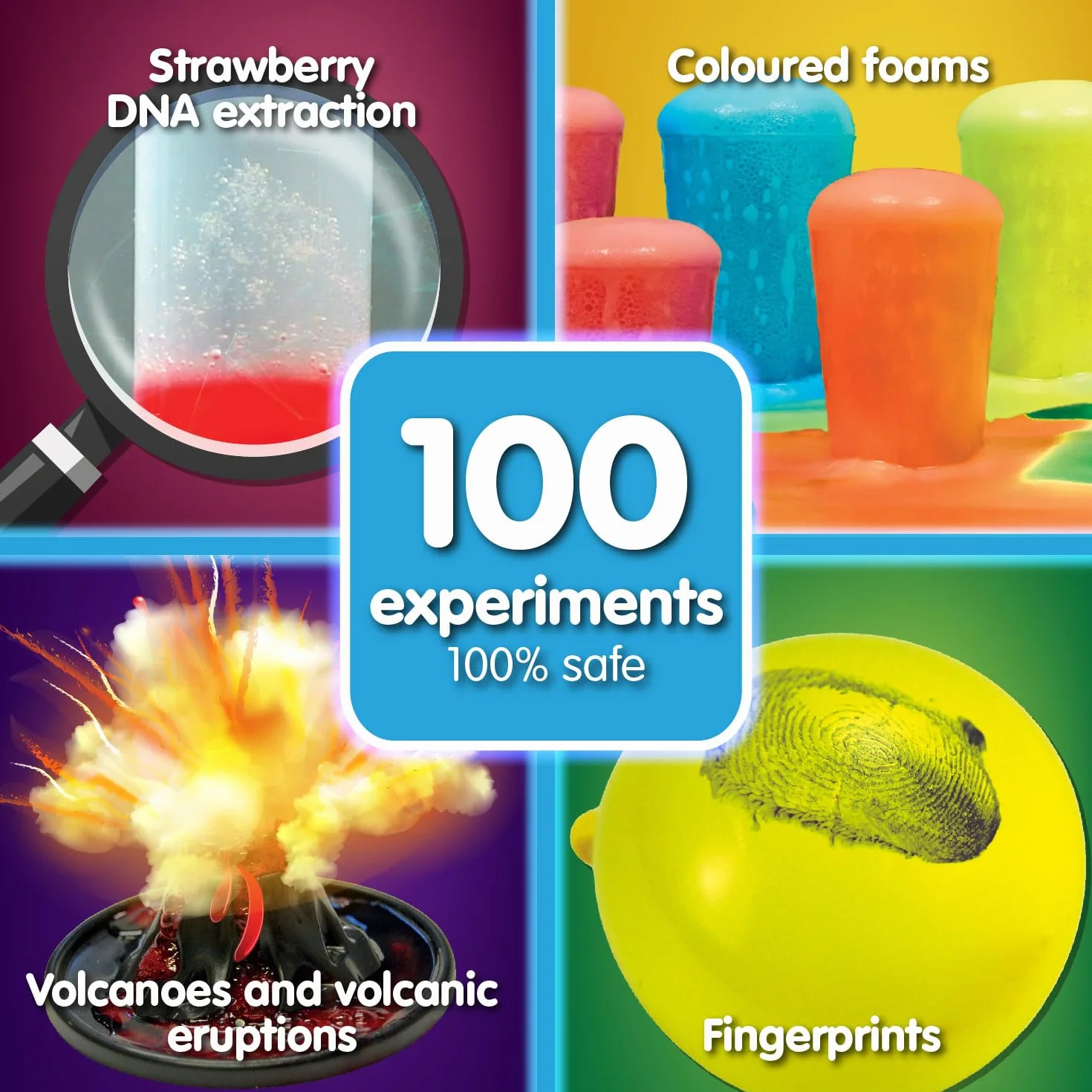 Science4you 100 eksperymentów naukowych dla dzieci - mały chemiczny zestaw edukacyjny do nauki fizyki, chemii, zabawki edukacyjne, oryginalne prezenty dla dzieci 8, 9, 10, 11+
