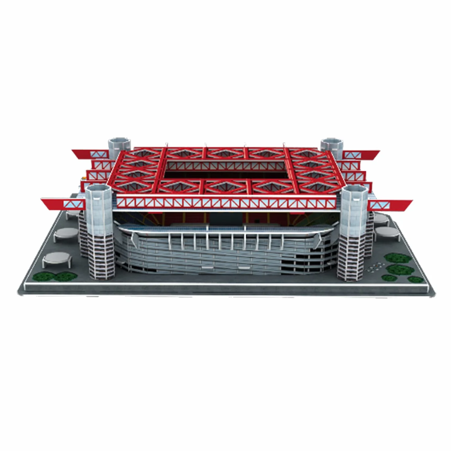 Georgie Porgy Stadion piłkarski, puzzle 3D typu „zrób to sam”, zabawka konstrukcyjna (San Siro Staduim 113 sztuk)