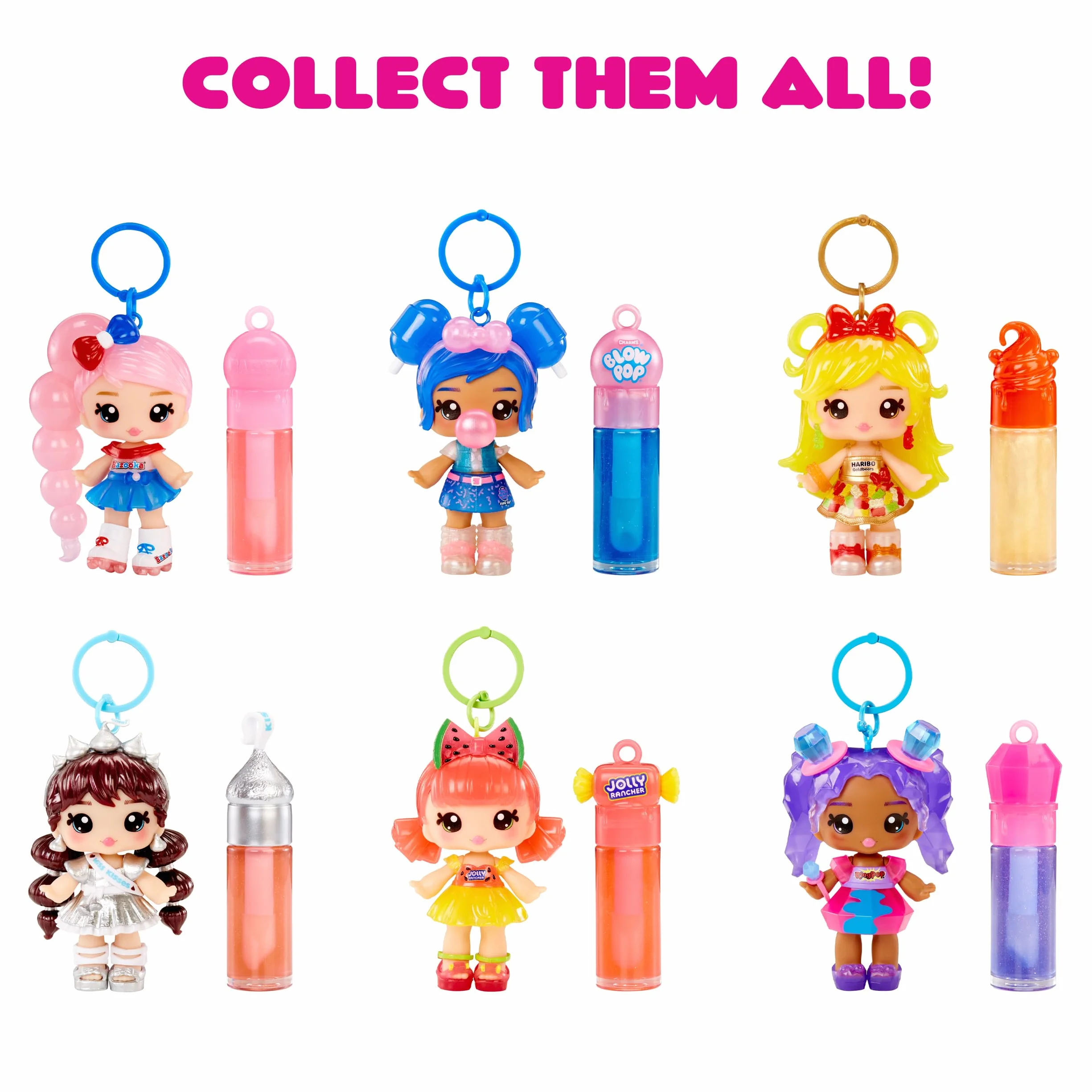 Yummiland x Licensed Sweets Lip Gloss Doll: Haribo Goldbears - Sweetie Goldbears – w Zestawie Lalka, Błyszczyk DIY i Breloczek! Zabawa z Makijażem i Kolekcjonerska Gratka dla Dzieci od 4. Roku Życia