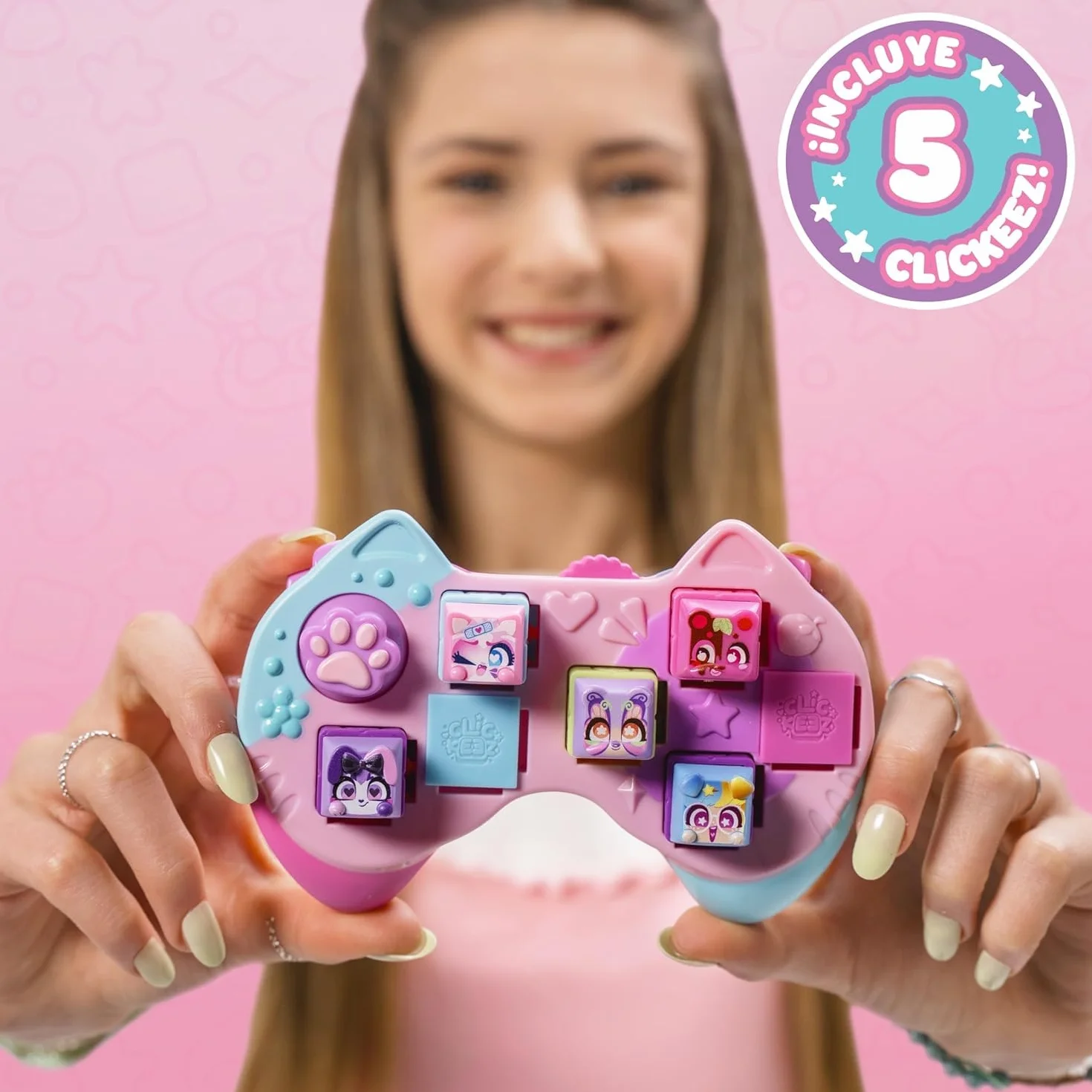Bizak Clickeez Controller, kontroler do gier, ekskluzywne Clickeez, klawiatura antystresowa i zatrzaskowa, różne motywy kolekcjonerskie (64554324)