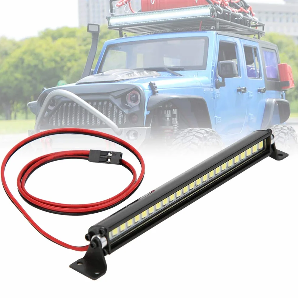 Listwa świetlna Rc Rc światła Samochodowe Metal + Plastik Czarny 24 Oświetlenie Dachowe Led Bar Lampa Dachowa Dekoracja Akcesoria Rc Pasujące do Samochodu Scx10 1 10 4Wd