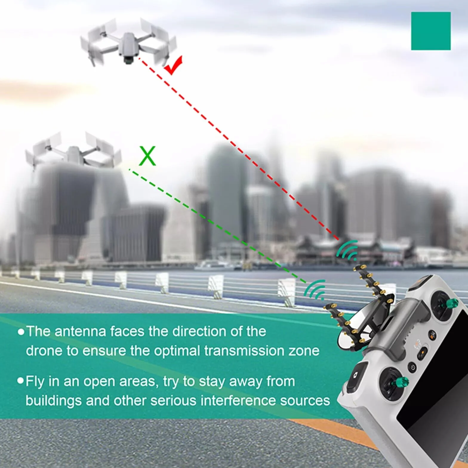 Wzmacniacz zasięgu sygnału anteny do pilota DJI RC, wzmacniacz zasięgu anteny, akcesoria do DJI Mini3/Mini3 Pro