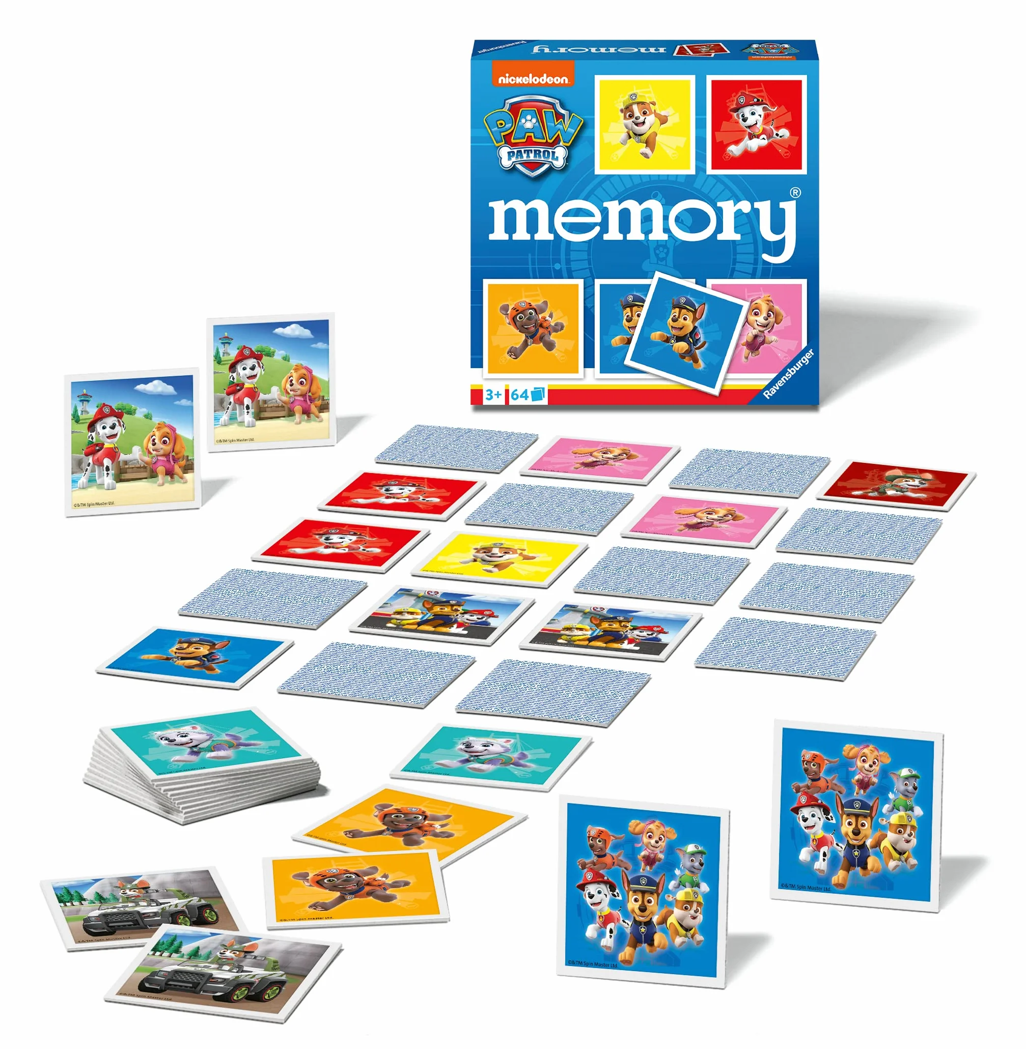 Ravensburger Paw Patrol Memory Game - Matching Picture Snap Pairs For Kids Age 3 Years Up - Educational Todder Toy