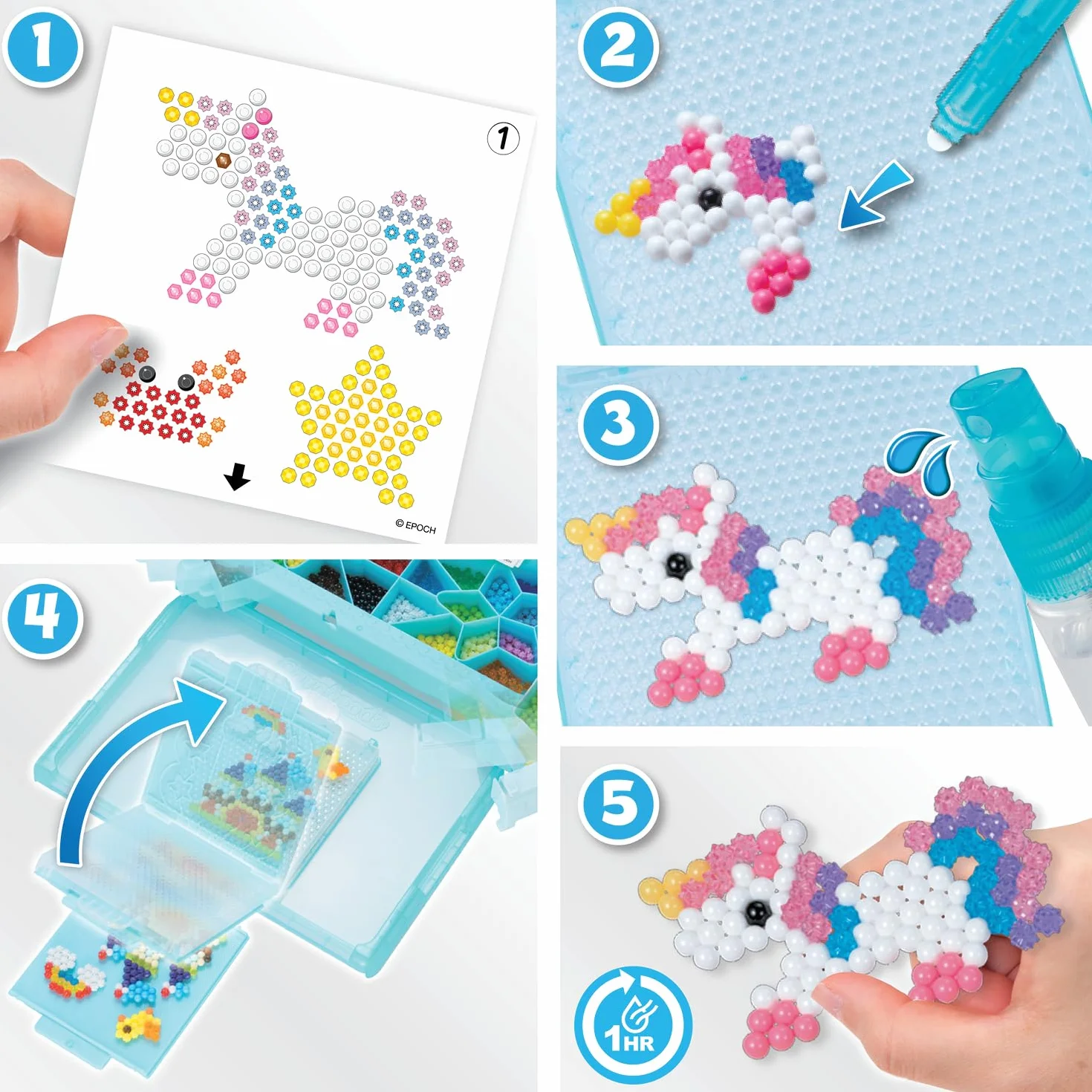 Epoch Aquabeads Fabryka Wzorów Aquabeads Zestaw do Zabawy, Wielokolorowy, od 4 lat