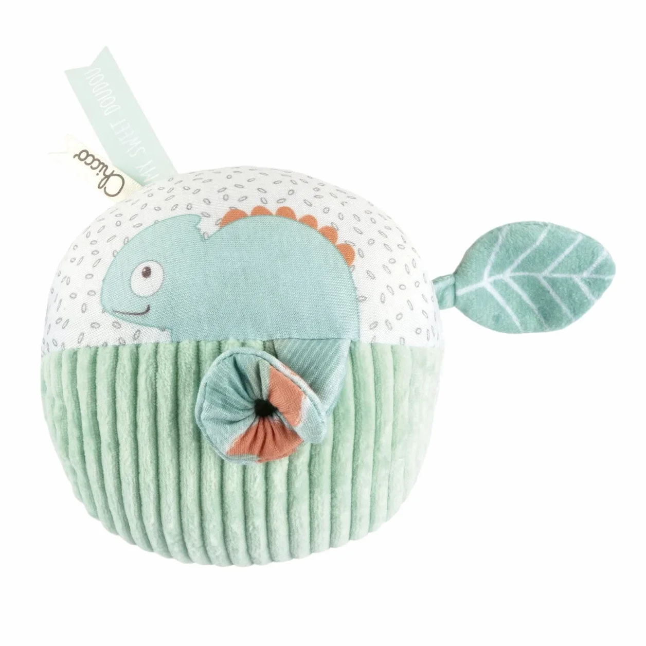 Chicco My Sweet Doudou Panda & Chameleon Piłka, Miękka Piłka z Różnych Tkanin, z Brzęczeniem, Aktywności Manualne, Zabawki dla Niemowląt, Zabawa dla Maluchów, 0 miesięcy+