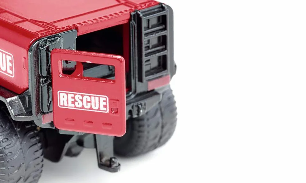 Siku 2307, GHE-O Ambulans, 1:50, Metal/Tworzywo sztuczne, Czerwony, Liczne funkcje, Do łączenia z modelami Siku w tej samej skali