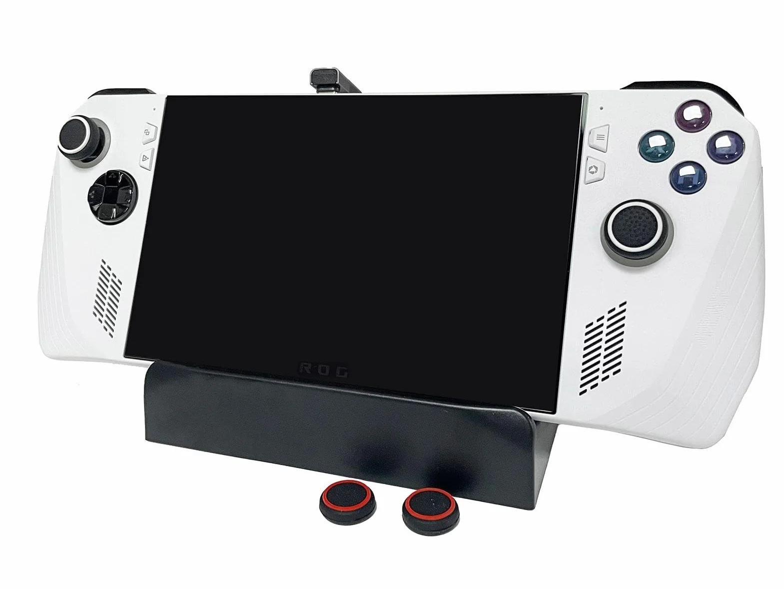GIOPUEY Uchwyty joysticka kompatybilne z ASUS ROG Ally/Ally X, 4-pak silikonowych nakładek ochronnych, miękkie, antypoślizgowe, czerwone i czarne