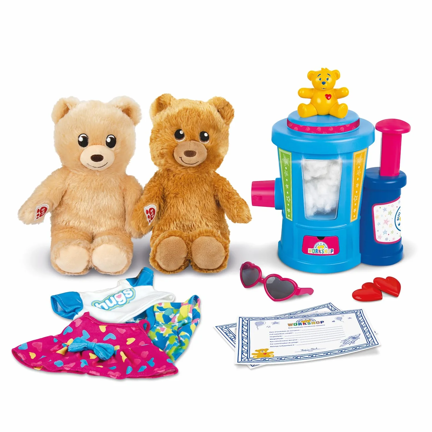 Casdon Stacja do wypychania Build-A-Bear Workshop | At-Home Build-A-Bear stacja wypychająca dla dzieci w wieku od 3 lat | Wypchaj, ubierz się i przytulaj swoich futrzanych przyjaciół | Stacja