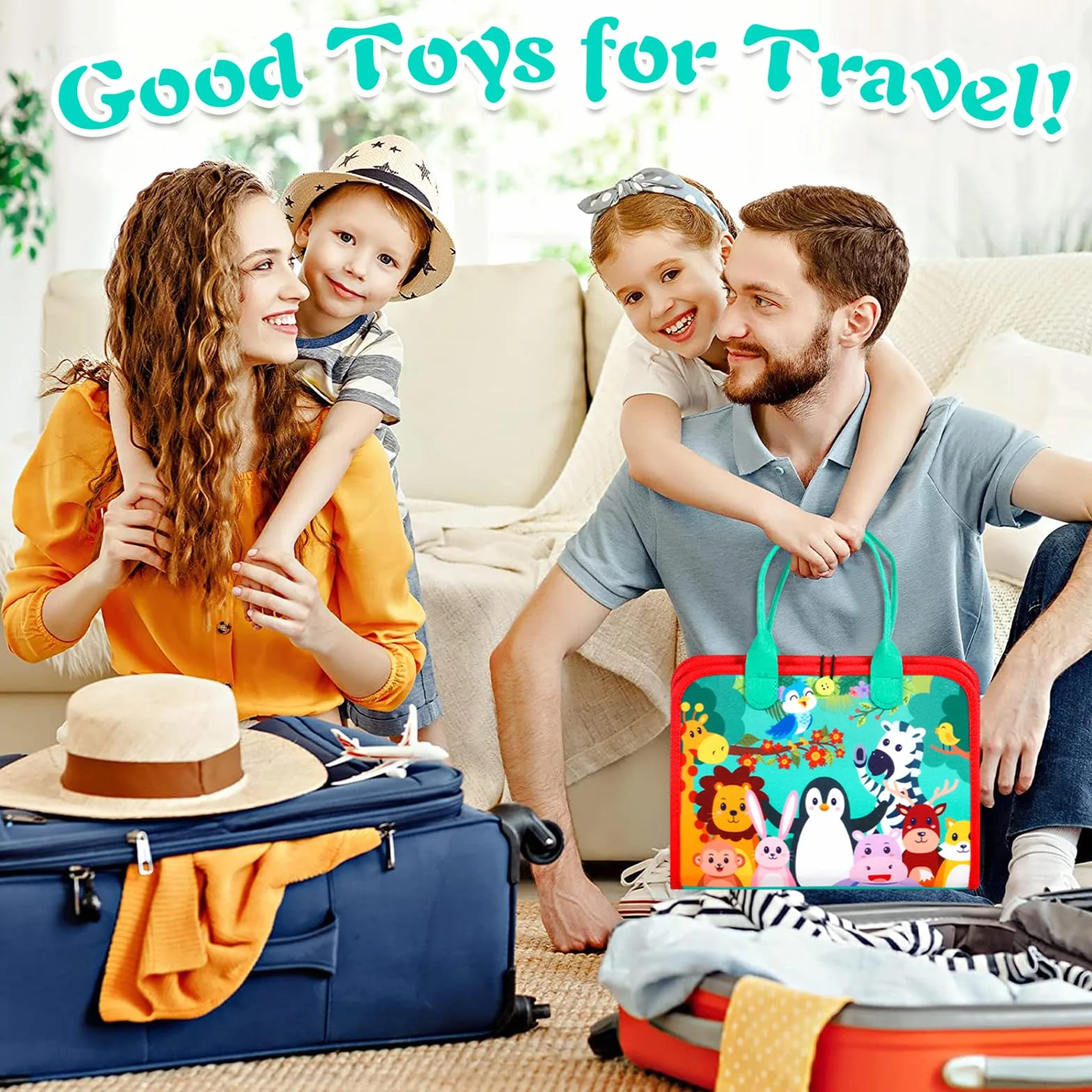 ZLPBAO Busy Board Montessori Zabawka na 2 lata, 8 w 1 gry Montessori, edukacyjne zabawki rozwojowe - Gry dla niemowląt na 1 rok do aktywności i rozwoju, prezent dla dzieci, dziewczynek, 2, 3, 4, 5, 6
