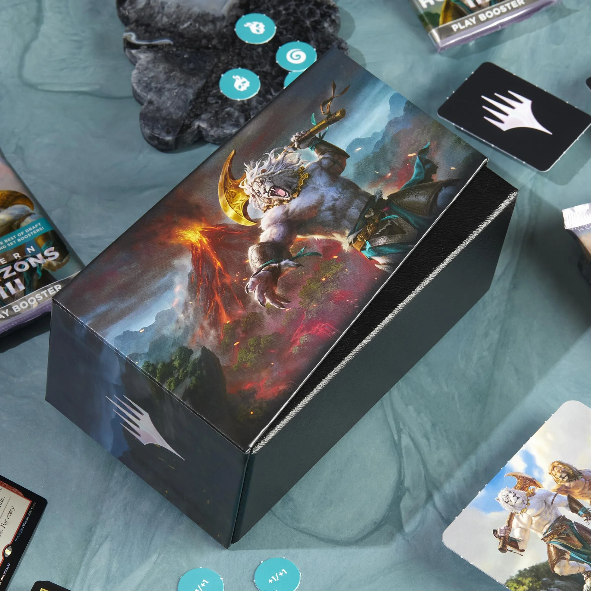 Magic: The Gathering Modern Horizons 3 Zestaw — 9 pakietów Play, 30 kart krain + wyjątkowe akcesoria (Wersja Angielska)