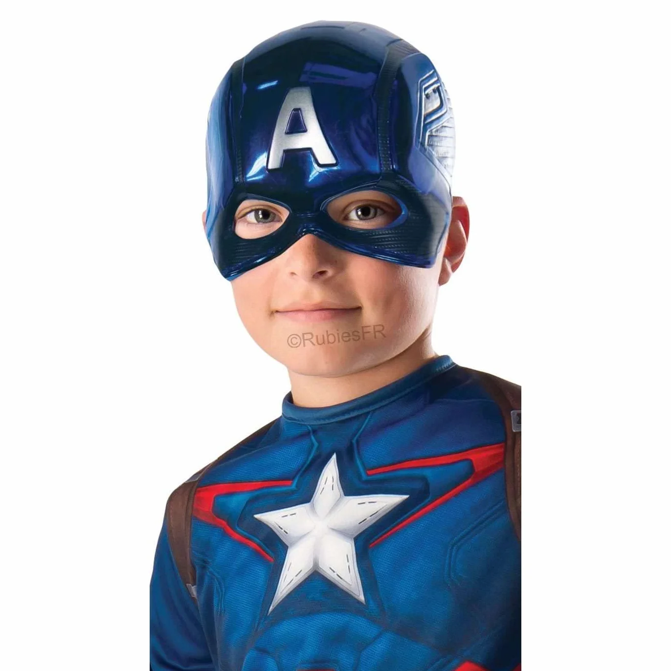 Rubie's 39217NS Marvel Avengers Kapitan Ameryka Deluxe dziecięcy maska akcesoria kostiumowe, chłopcy, jeden rozmiar