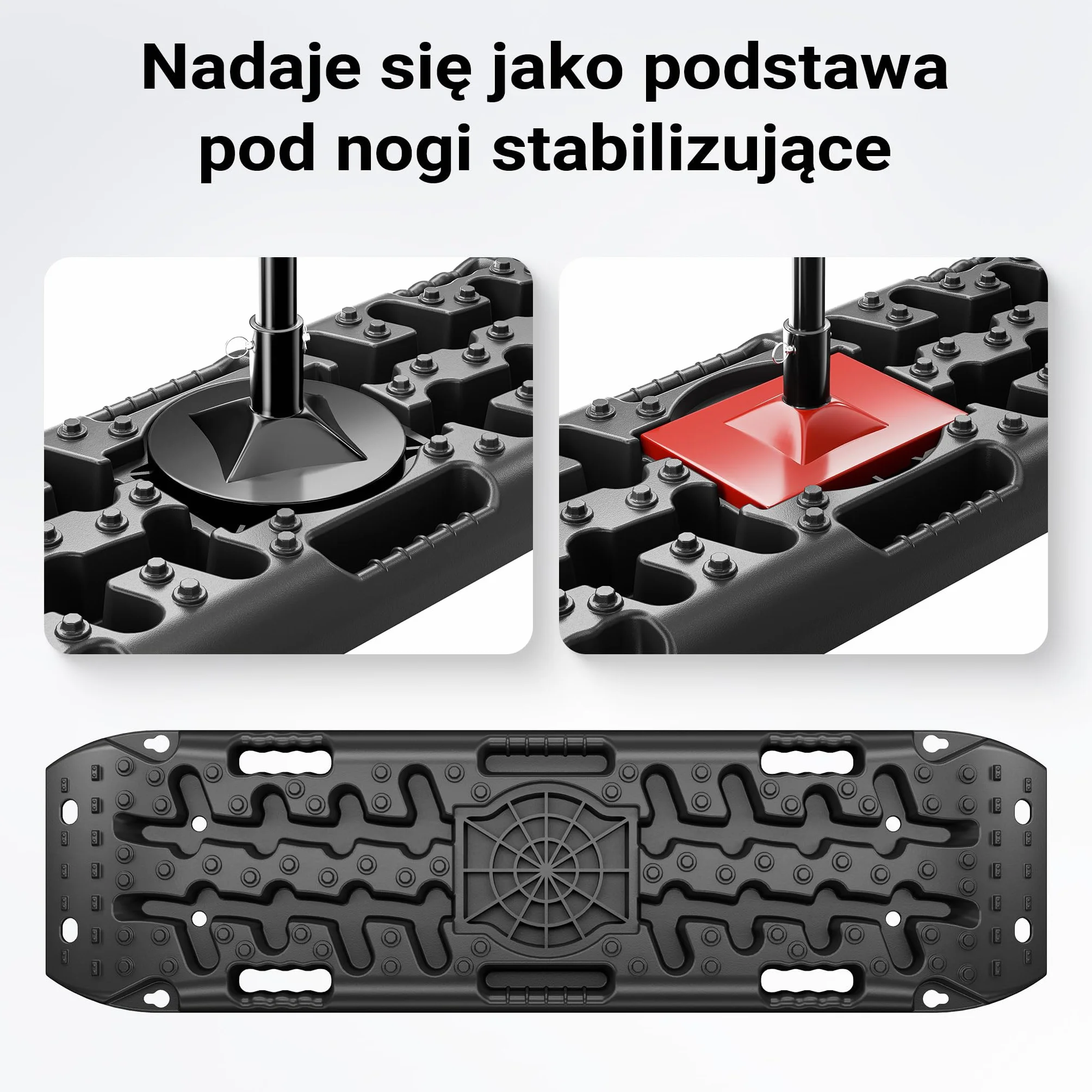 Wiltec Trapy piaskowe 1063 x 298 x 66 mm 2 szt do 10 t nośności na parę, czarne z torbą transportową, najazdy terenowe