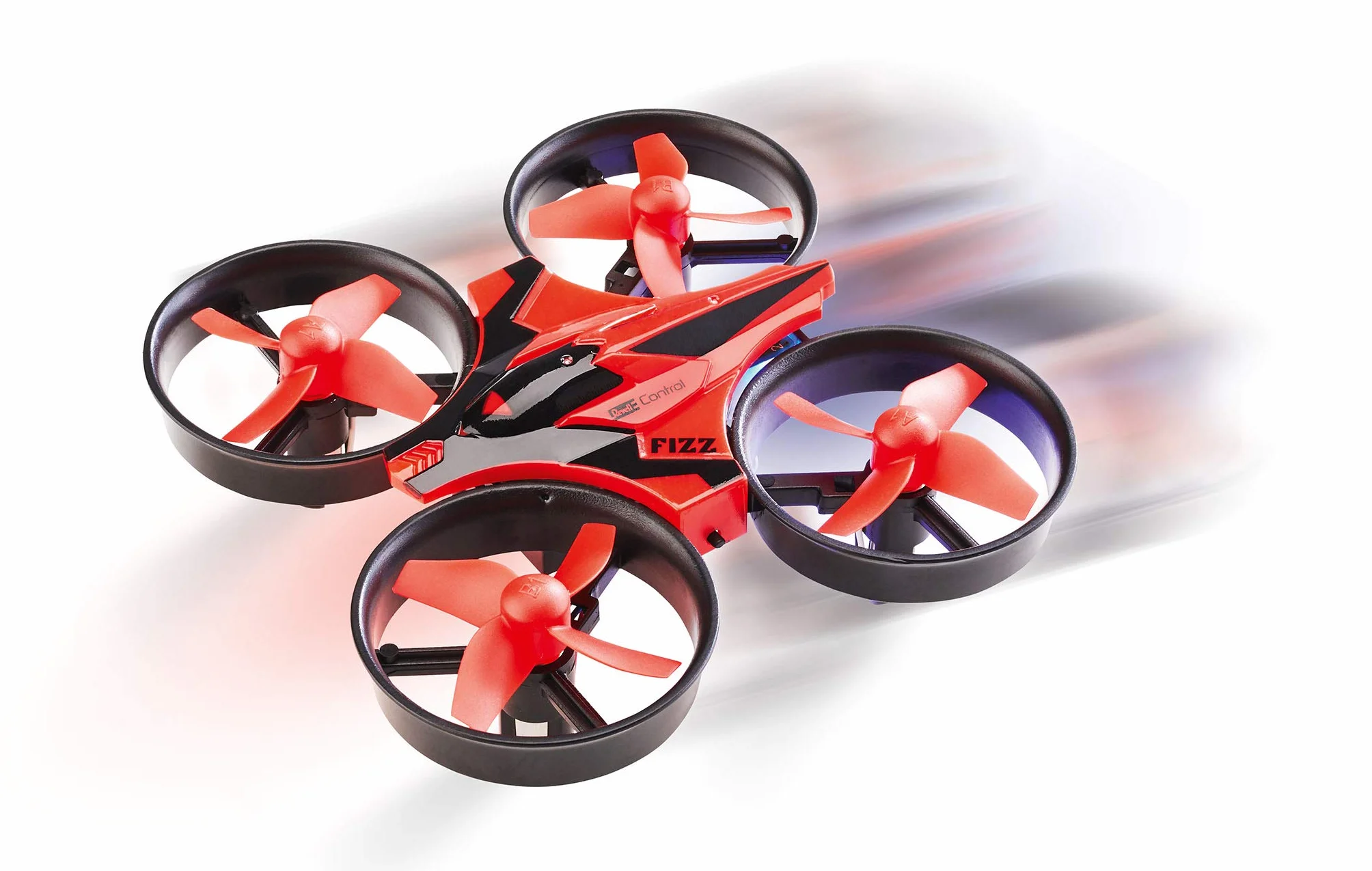 Revell Control 23823 Pilot zdalnego sterowania Mini Quadcopter "Fizz" z precyzyjnym sterowaniem 2,4 GHz, 3 prędkości, tryb klapki, światła LED, tryb bezgłowy, łatwy do latania, długość 8,5 cm,