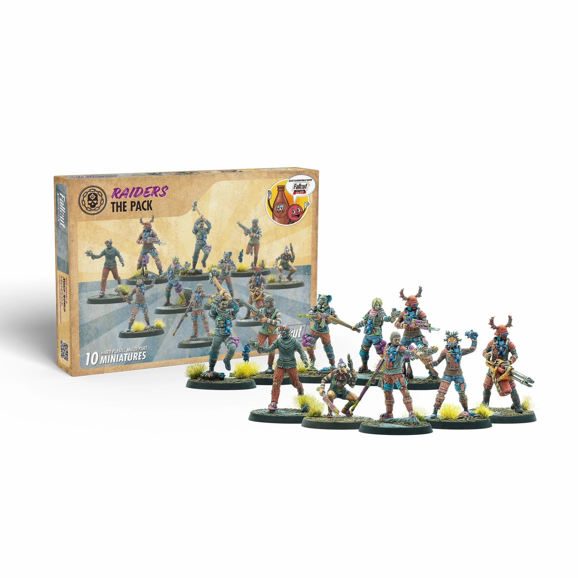 Modiphius Entertainment | Fallout Wasteland Warfare | Raiders: The Pack | Miniatures | Unpainted