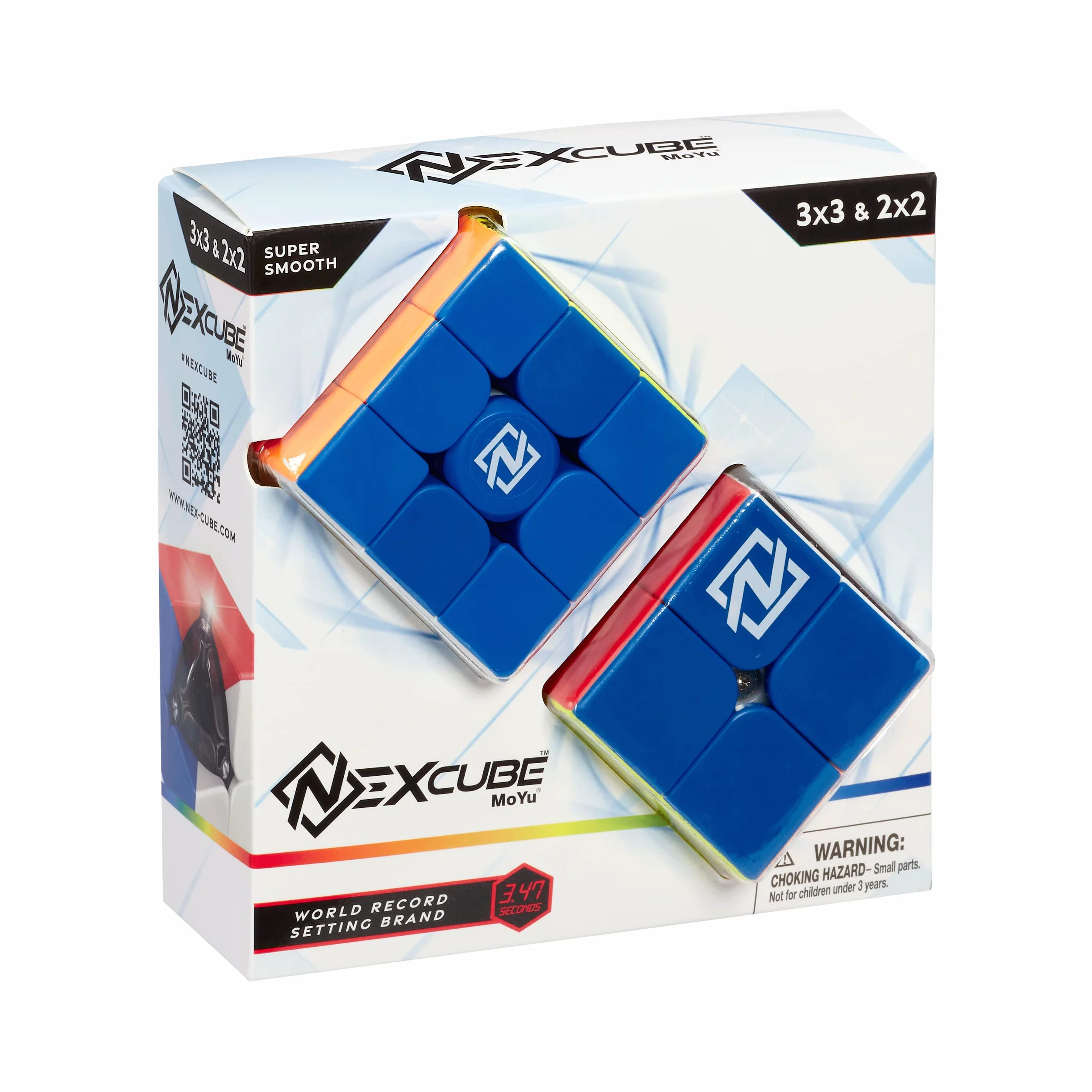 Nexcube 3 x 3 + 2 x 2 – rekord świata kostka prędkości! Super gładka kostka prędkości 3 x 3 | zawiera kostkę treningową 2 x 2 | łamigłówki dla dorosłych i dzieci | od 8 lat