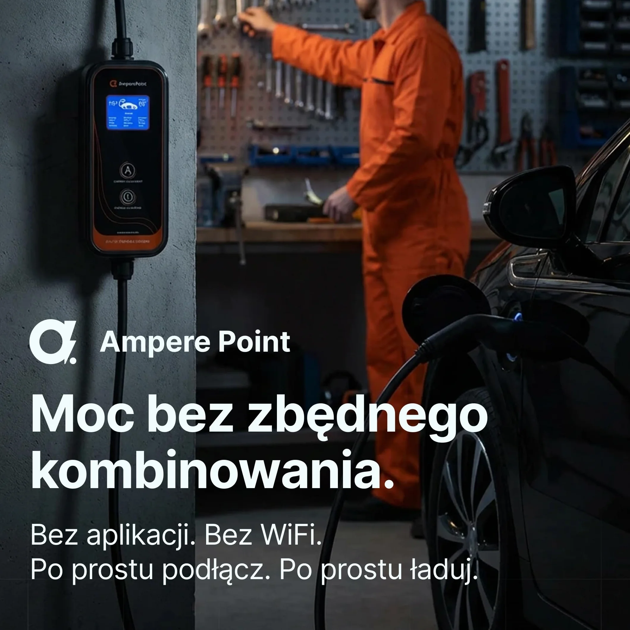 Wallbox, Mobilna Ładowarka do Elektryków 11 kW 16 A typ 2, Stacja Ładująca z regulowaną mocą 8-16 A, kabel do ładowania 6 m, z wtyczką CEE 400 V, Przenośna Ładowarka EV do samochodów